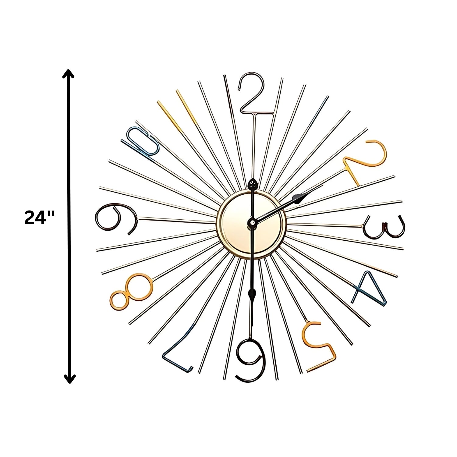 Large Color Numbers Wall Clock Adding Vibrant Charm Decor