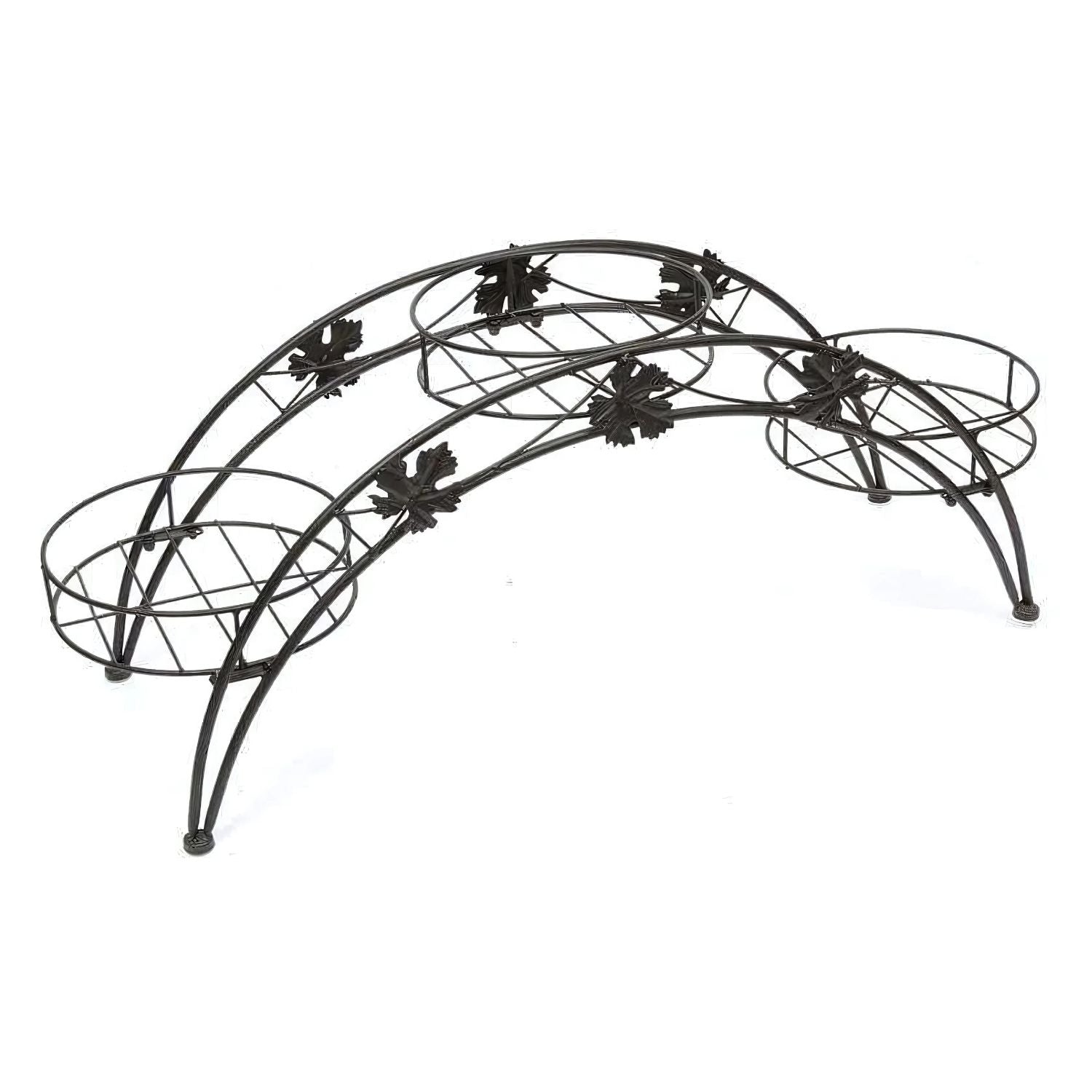 Modern Multi-Tier Metal Plant Stand For Indoor & Outdoor Decor - 3 Pot Holder