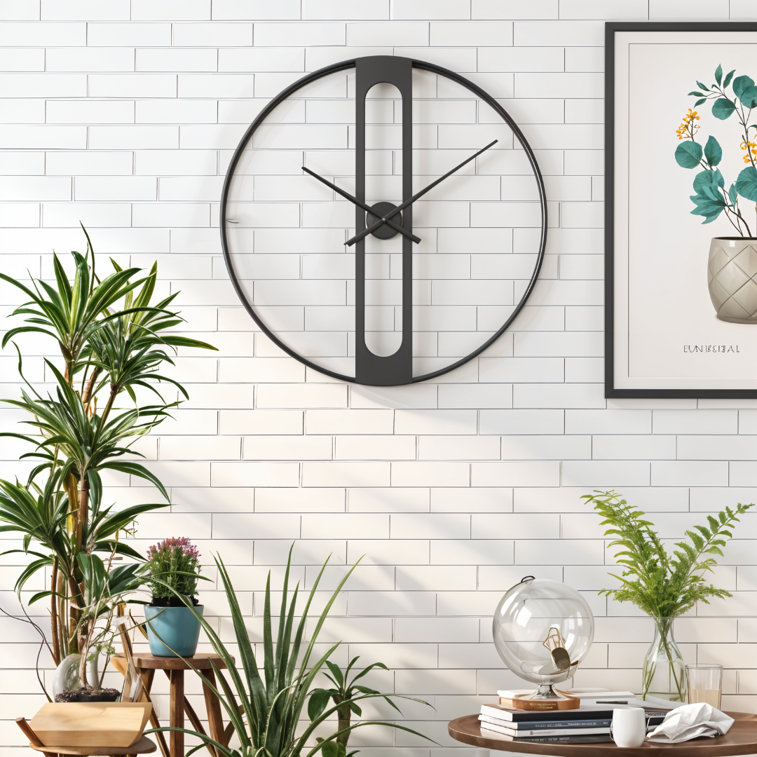 Capsule Metal Wall Clock – Modern Minimalist Décor
