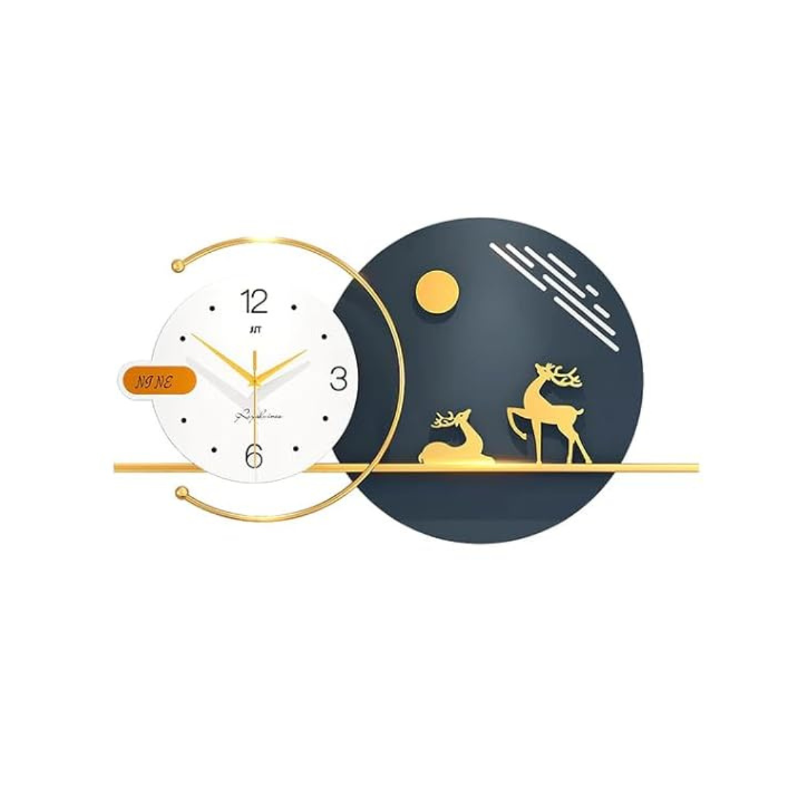 Minimalist Deer Theme Wall Clock – Unique Nature-Inspired Timepiece for Interiors