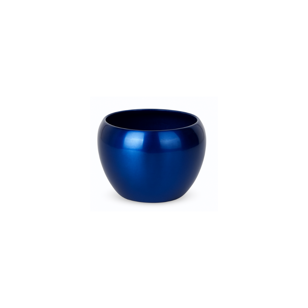 Glossy Ceramic Apple Planter with Indoor Plant – Elegant Table Decor