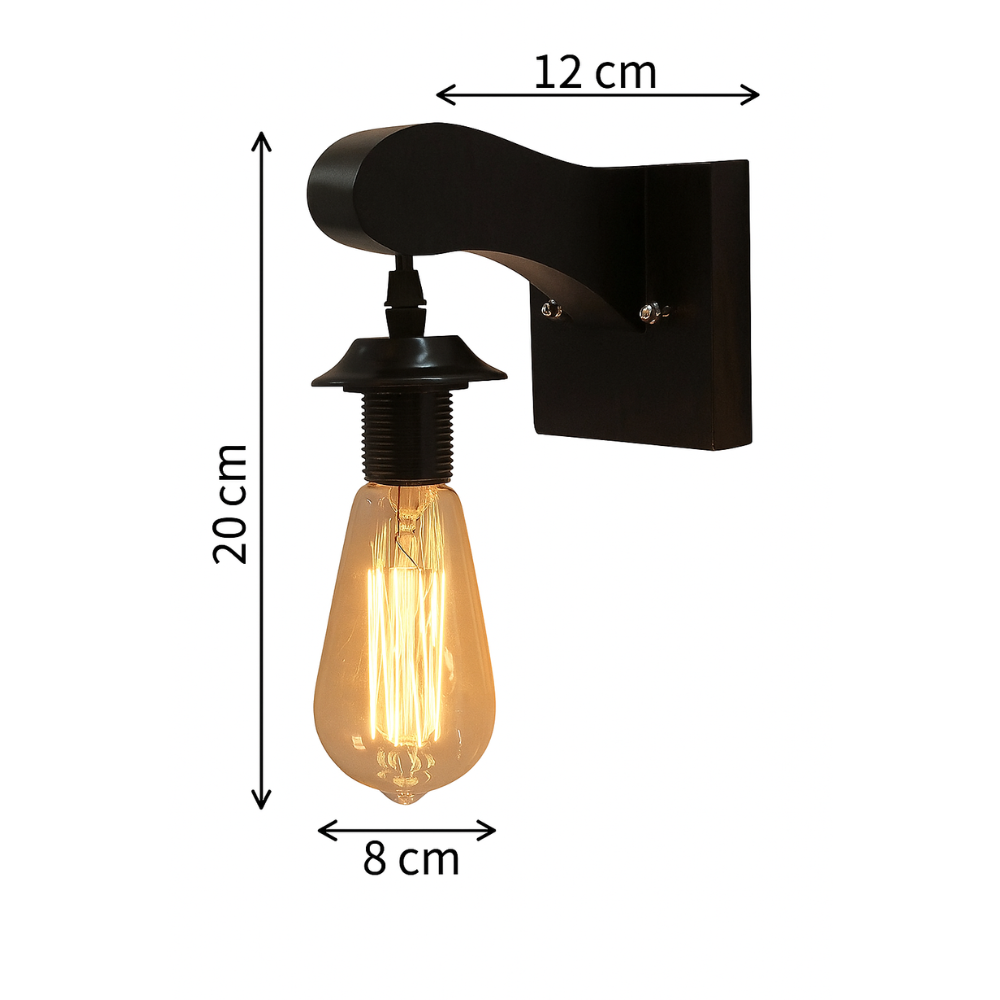 Industrial Edison-Style LED Wall Lamp