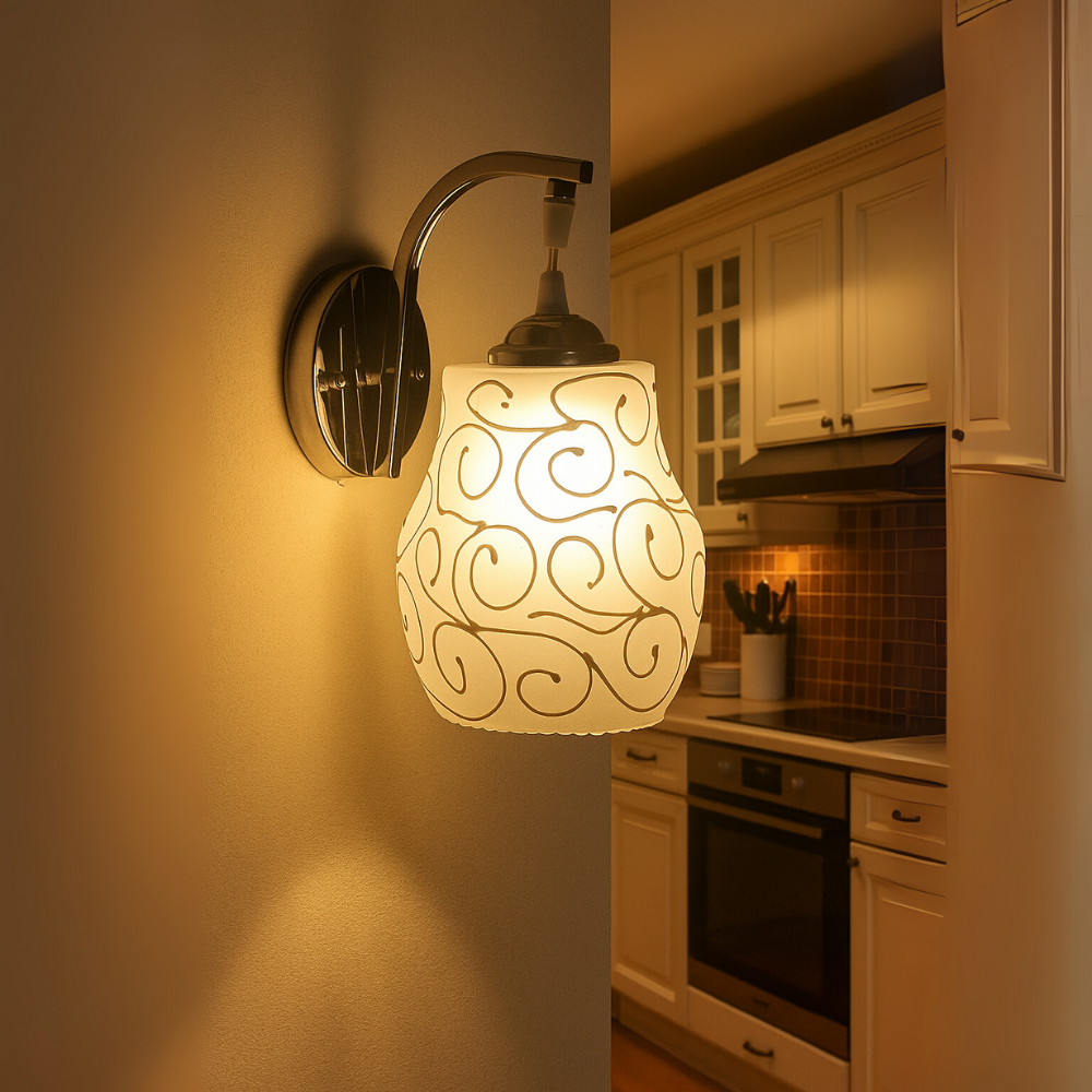Swirling Cut-Out Wall Lamp