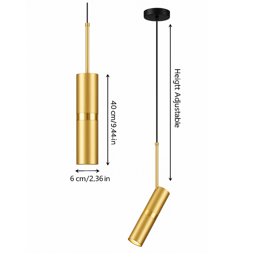 Modern Adjustable Pendant Light – Sleek Bedside LED Lamp - 2 Piece