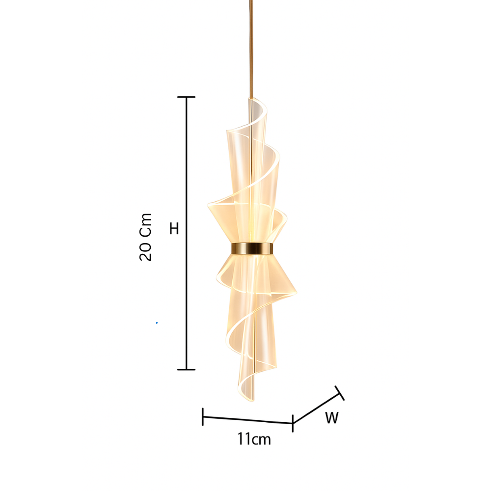 Modern Spiral Pendant Light – Elegant Decorative Lighting for Bedrooms and Living Spaces