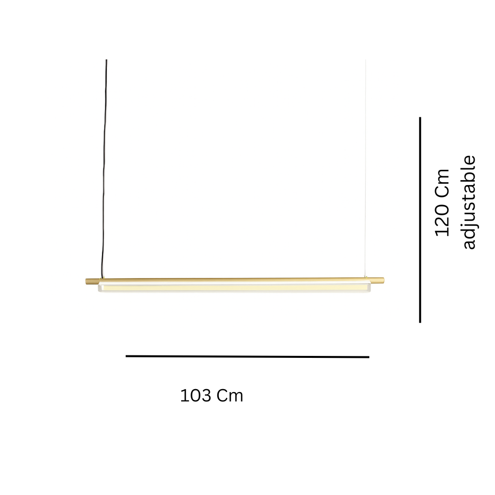 Modern Linear Glass Pendant Light – Sleek LED Hanging Lamp