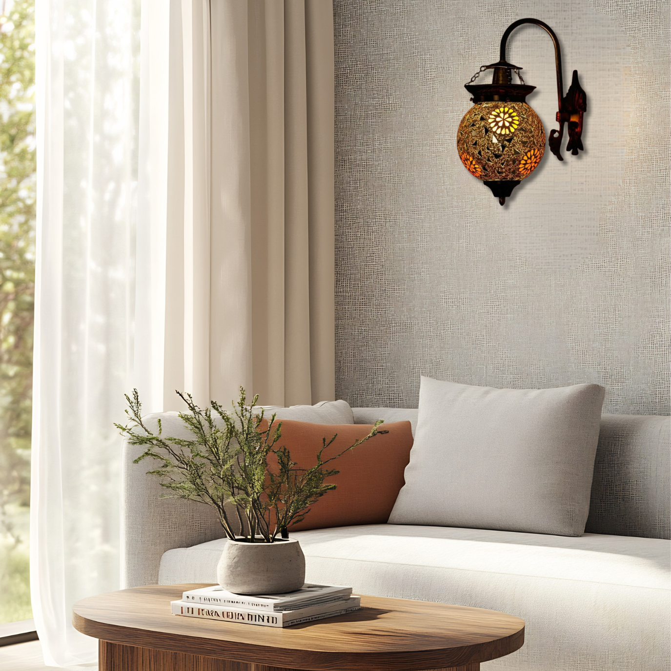 Intricate Cut-Out Pattern Wall Lamp