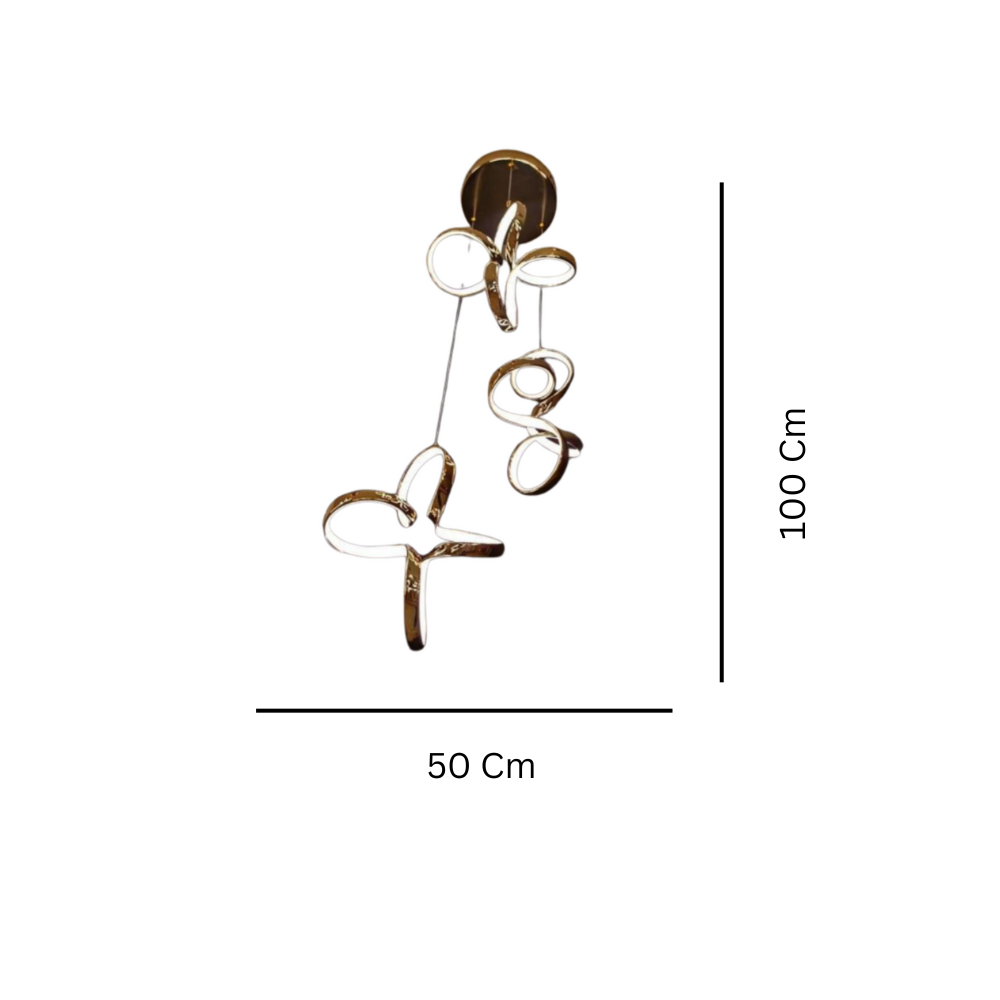 Elegant Spiral LED Pendant Light – Modern Rose Gold Chandelier