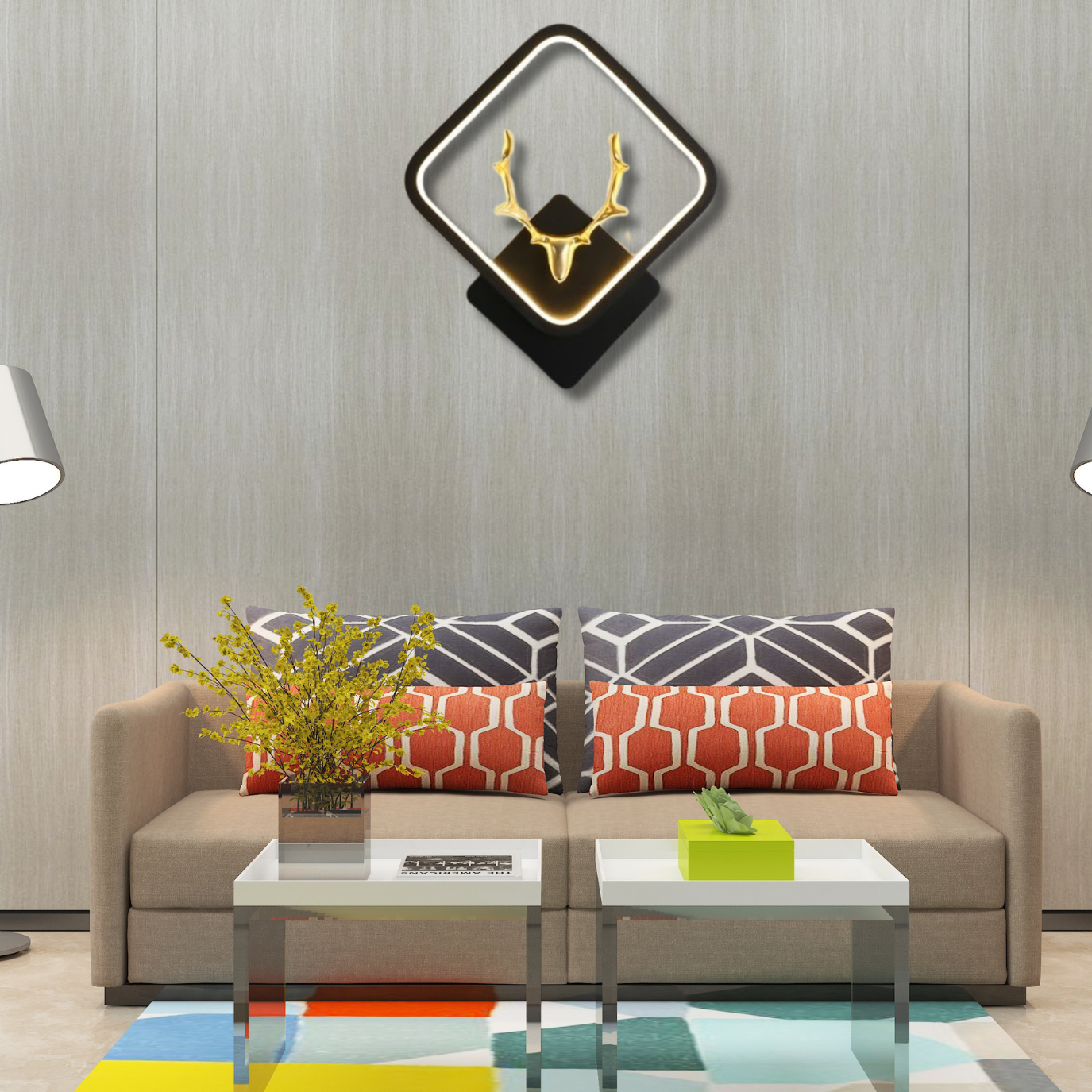 Modern LED Deer Antler Wall Light – Decorative Ambient Lamp for Living & Bedroom