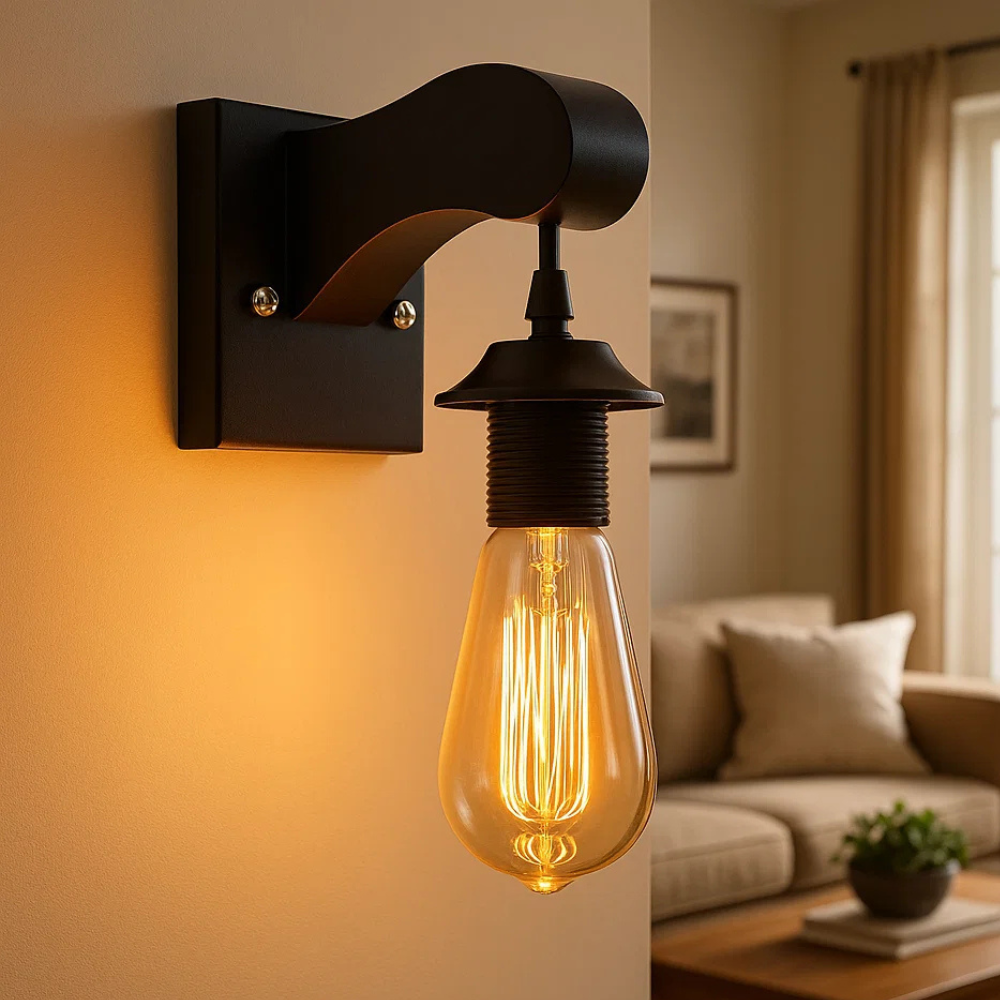 Industrial Edison-Style LED Wall Lamp