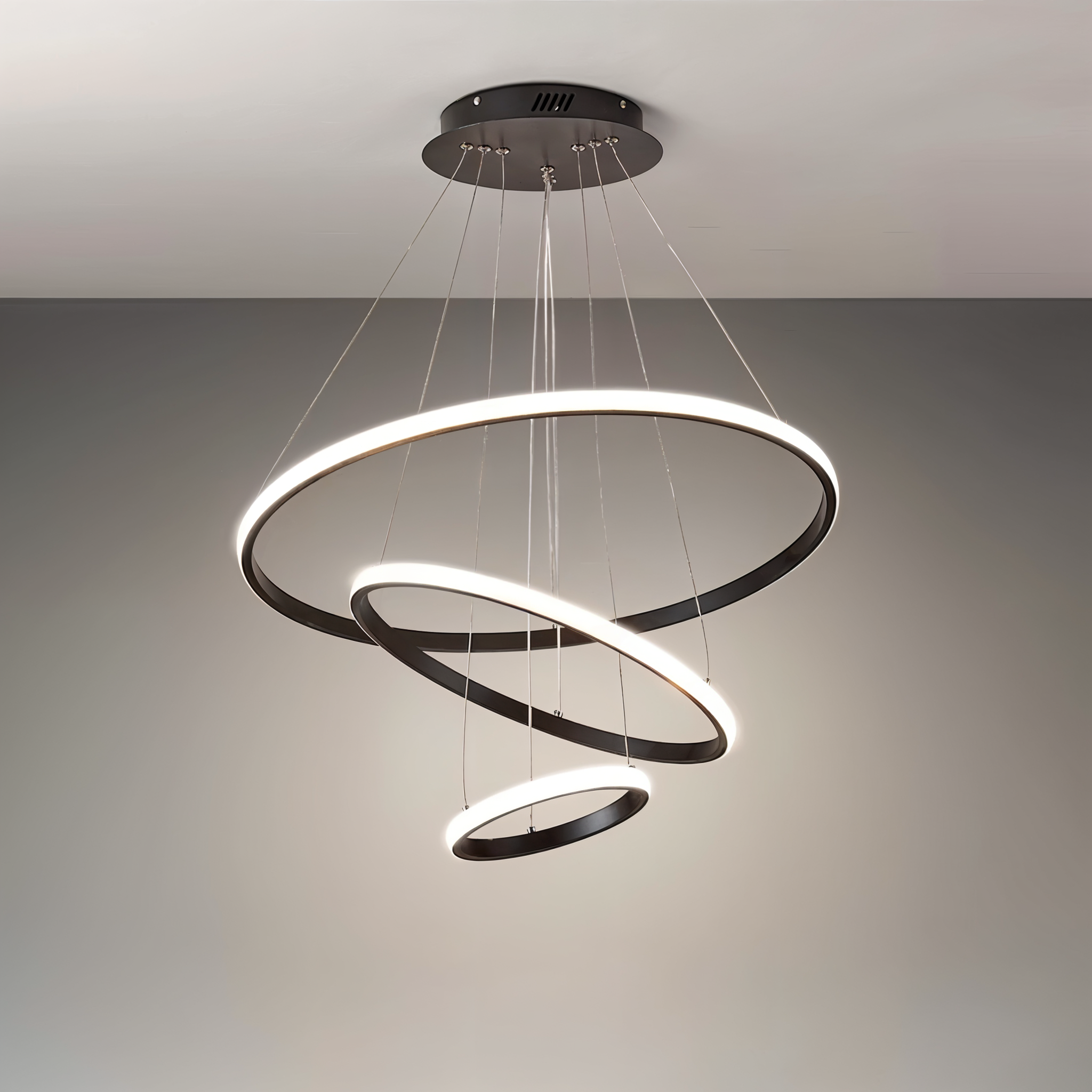 Modern Spiral LED Chandelier_Elegant Floating