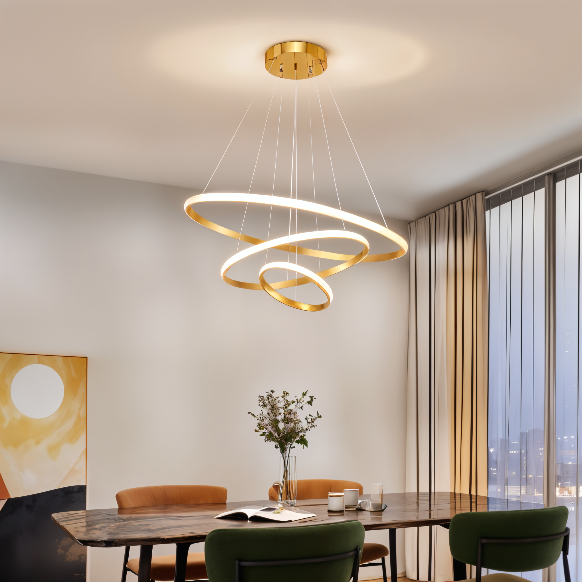 Modern Spiral LED Chandelier_Elegant Floating