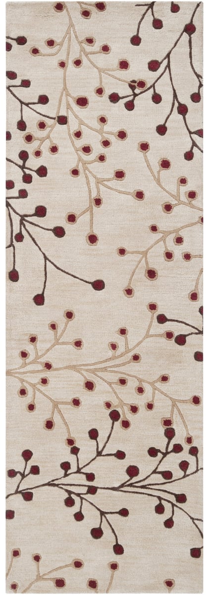 Artistic Floral Branch Design Wool Area Rug - Switzerland Wool Collections - Custom Sizes - Nestern