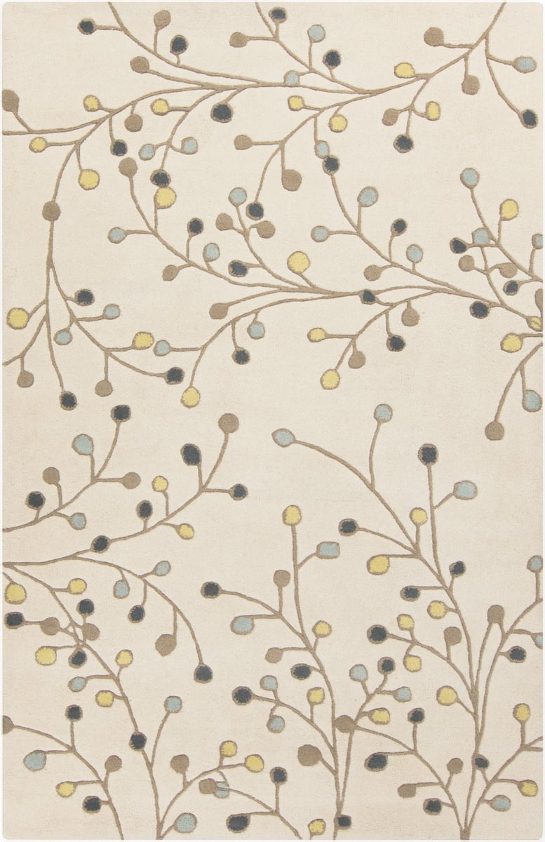 Artistic Floral Branch Design Wool Area Rug - Switzerland Wool Collections - Custom Sizes - Nestern