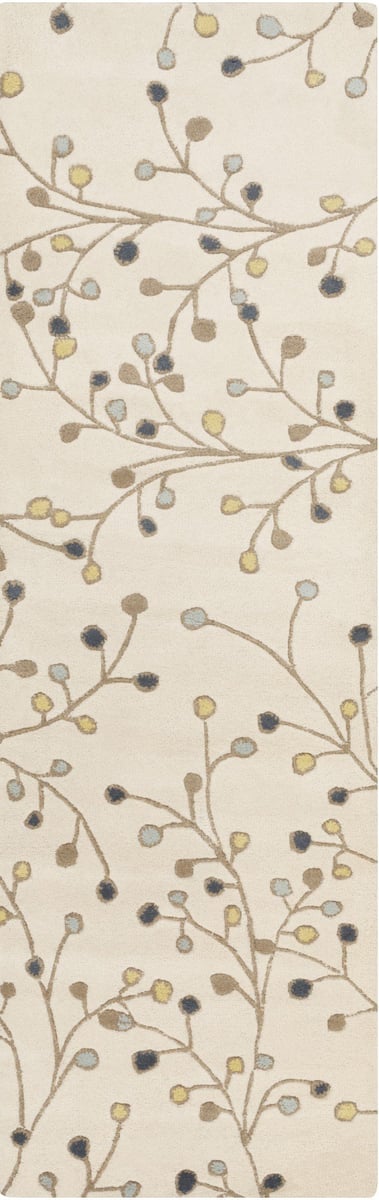 Artistic Floral Branch Design Wool Area Rug - Switzerland Wool Collections - Custom Sizes - Nestern