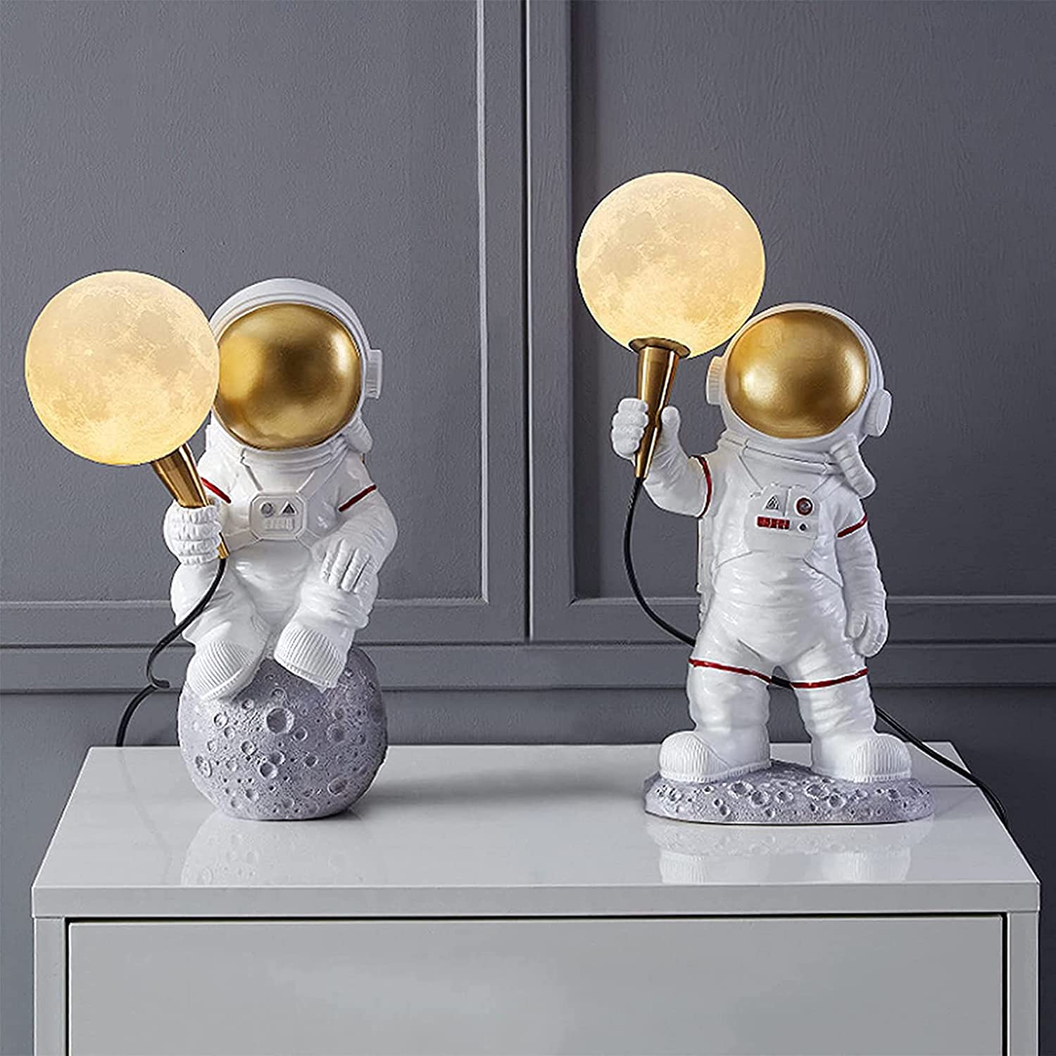 Cosmic Glow: Astronaut LED Table Lamp-8002-A/B