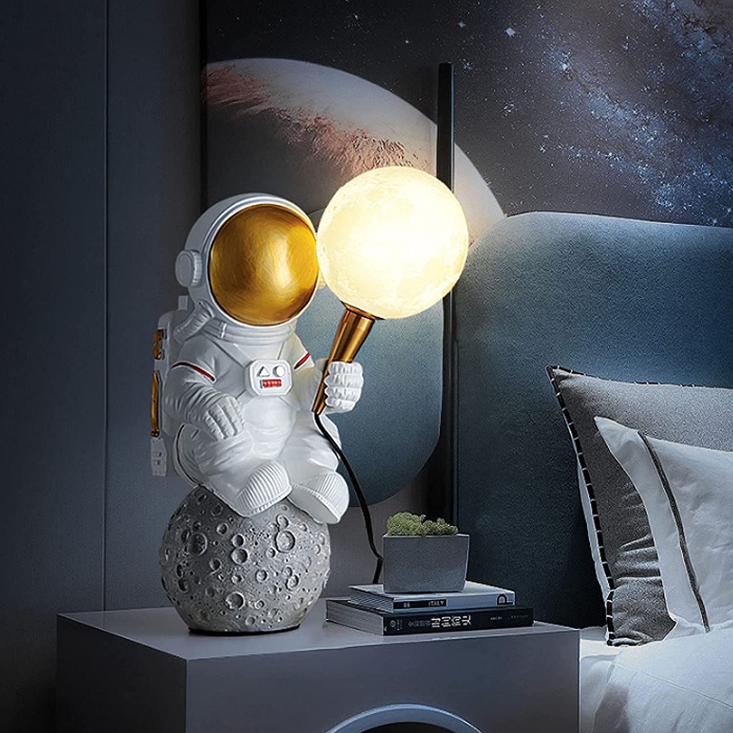 Cosmic Glow: Astronaut LED Table Lamp-8002-A/B