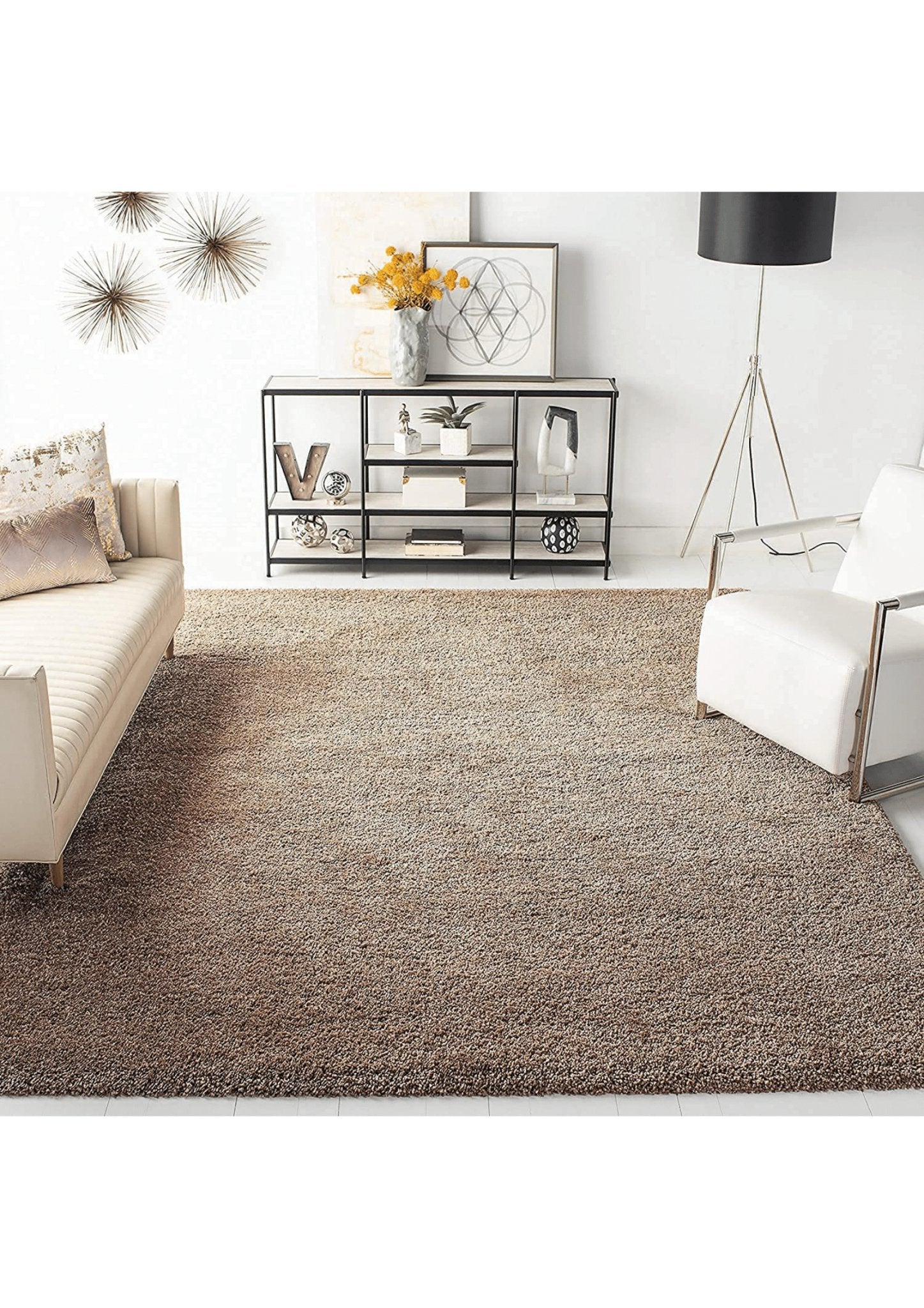 Bliss Beige Shaggy Rug - Nestern