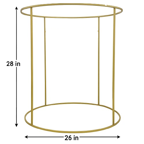 Elegant Circular Gold Pooja Stand for Home Decor