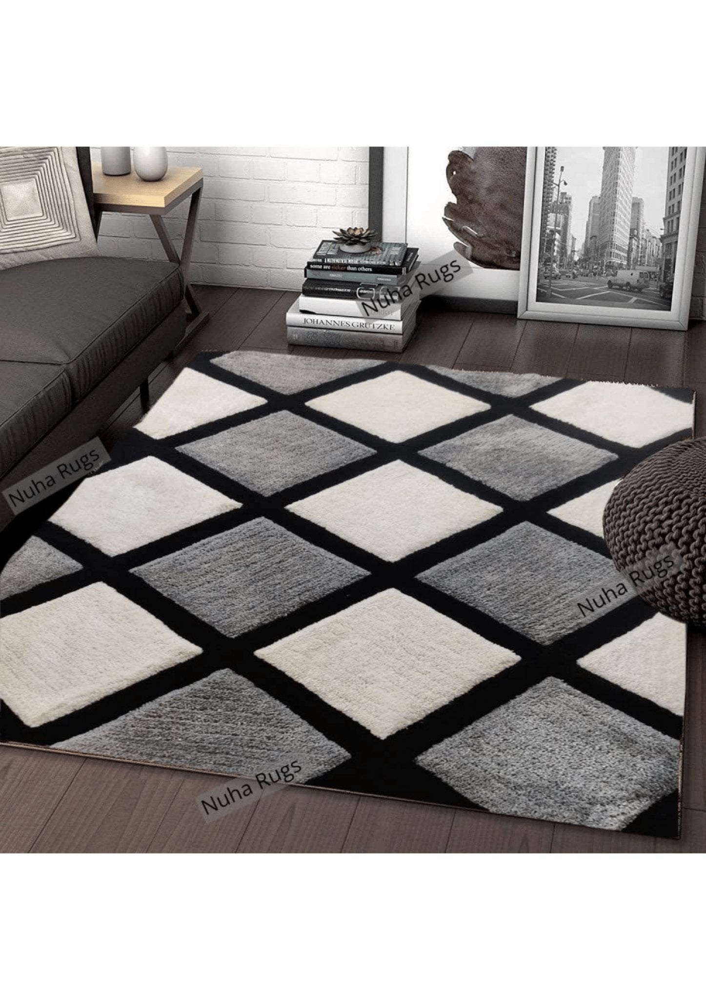 Chic Diamond Pattern Area Rug - Nestern