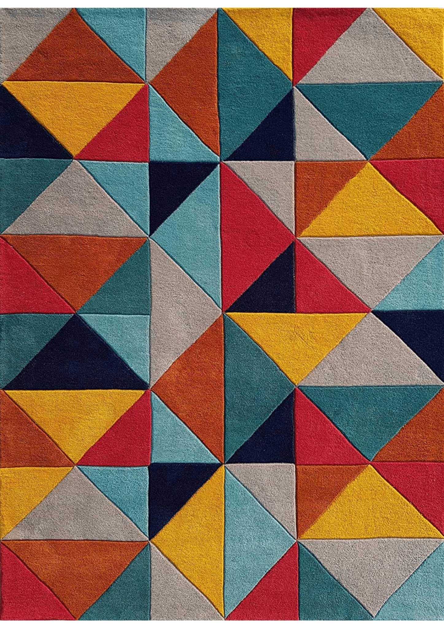 Chromatic Fusion Geometric Rug - Nestern