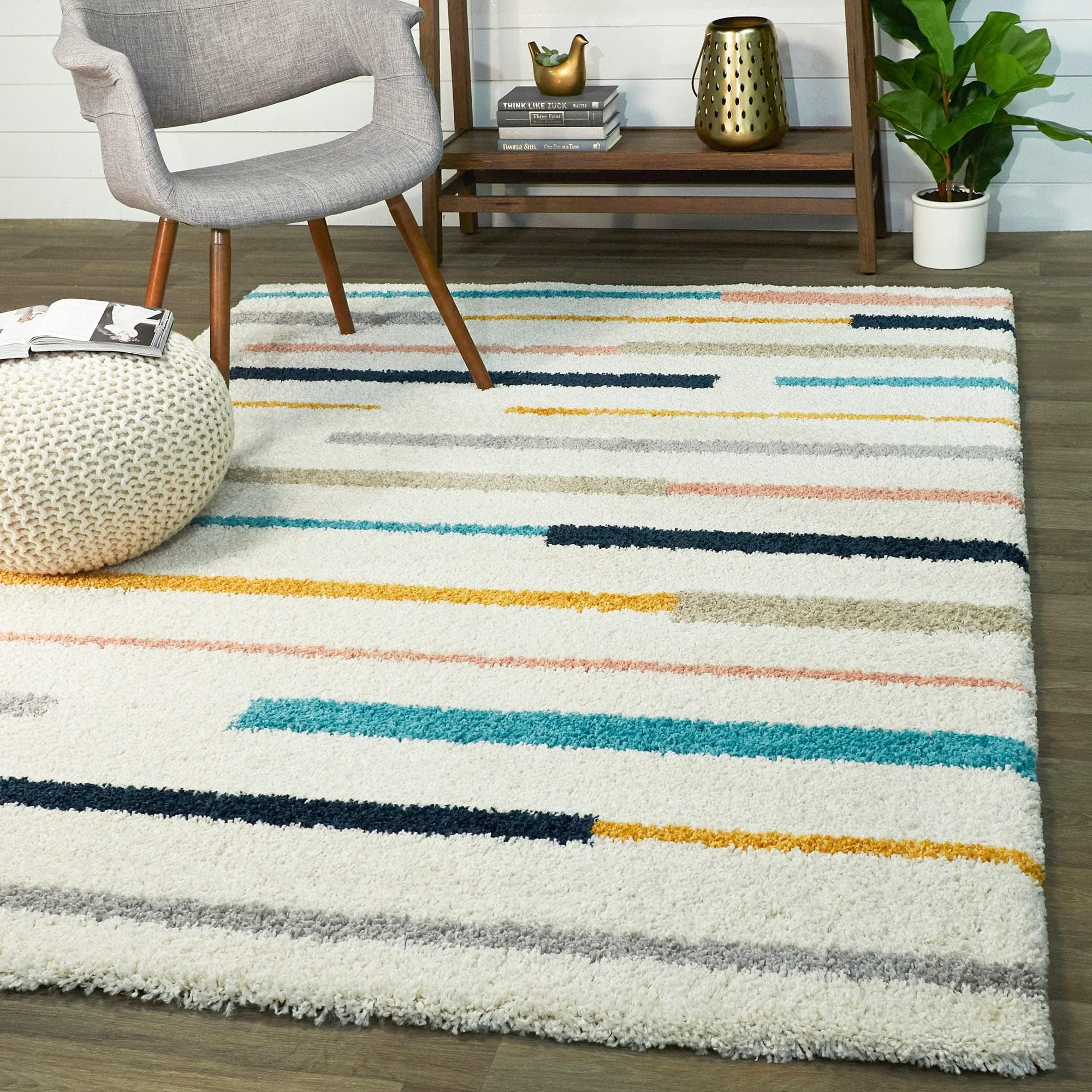 Colorful Striped Area Rug - Nestern