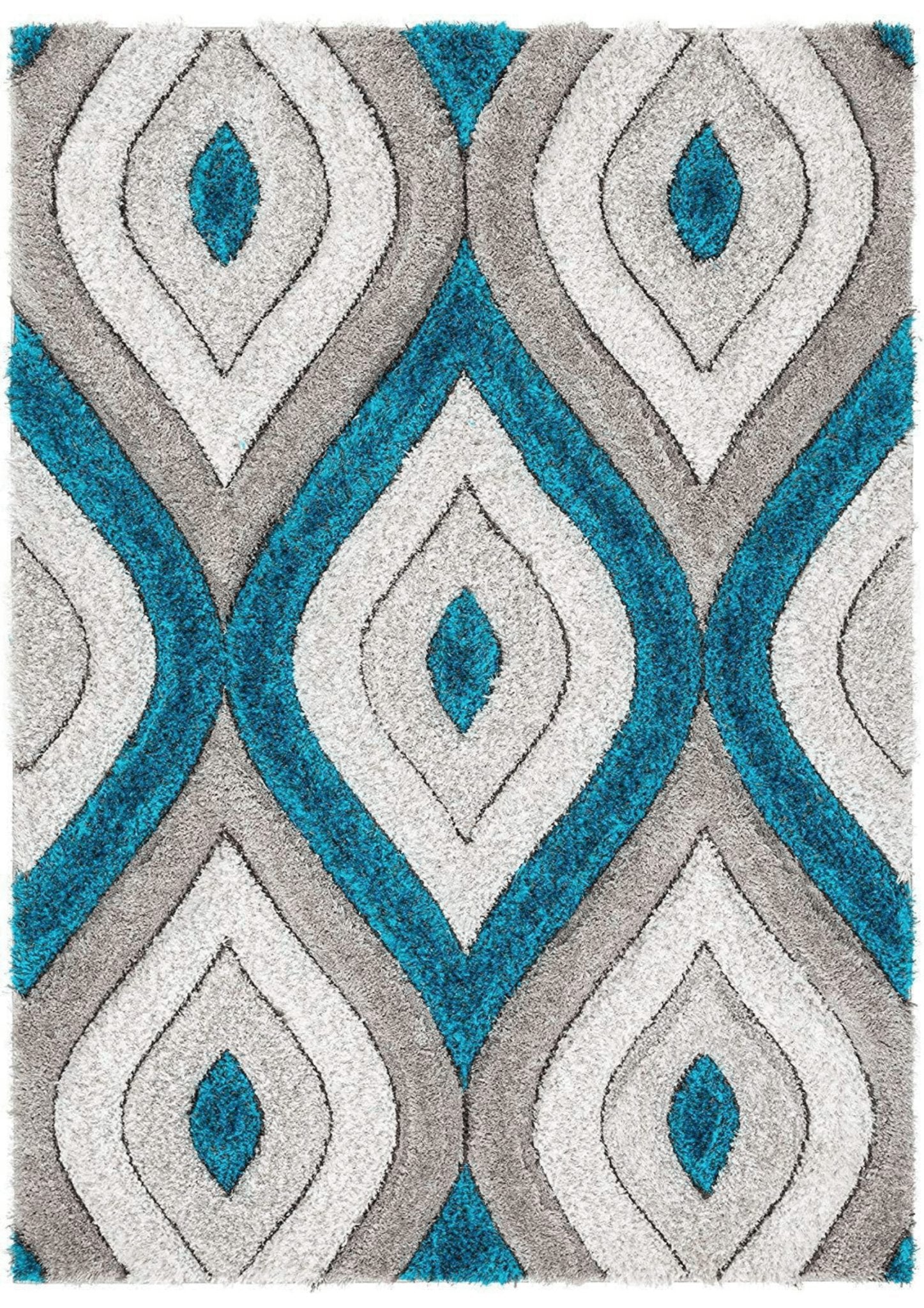 Contemporary Gray Geometric Rug - Nestern