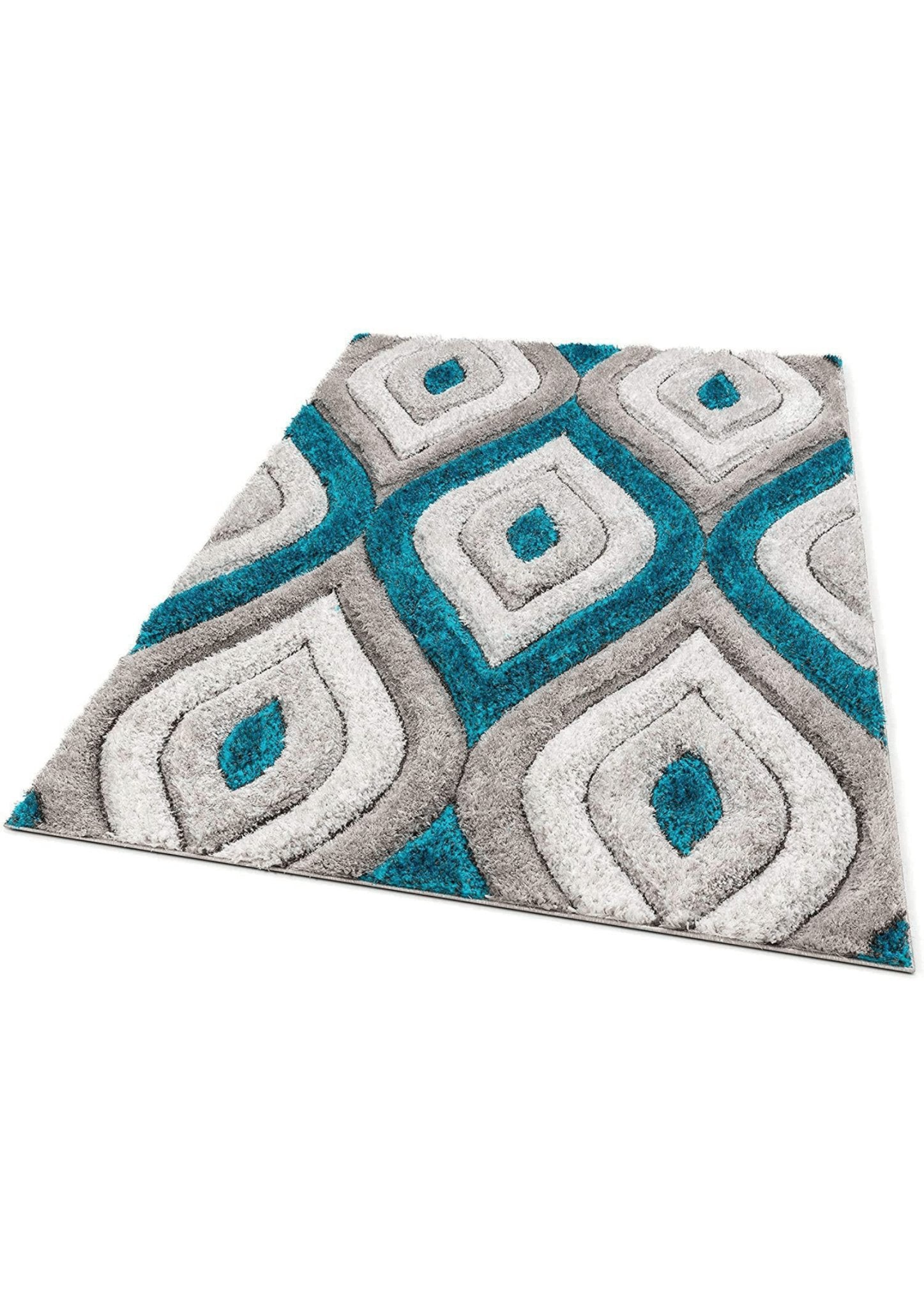 Contemporary Gray Geometric Rug - Nestern
