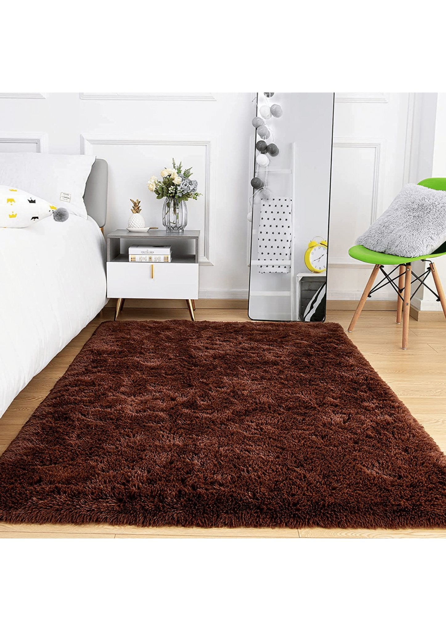 Cozy Shaggy Brown Area Rug - Nestern
