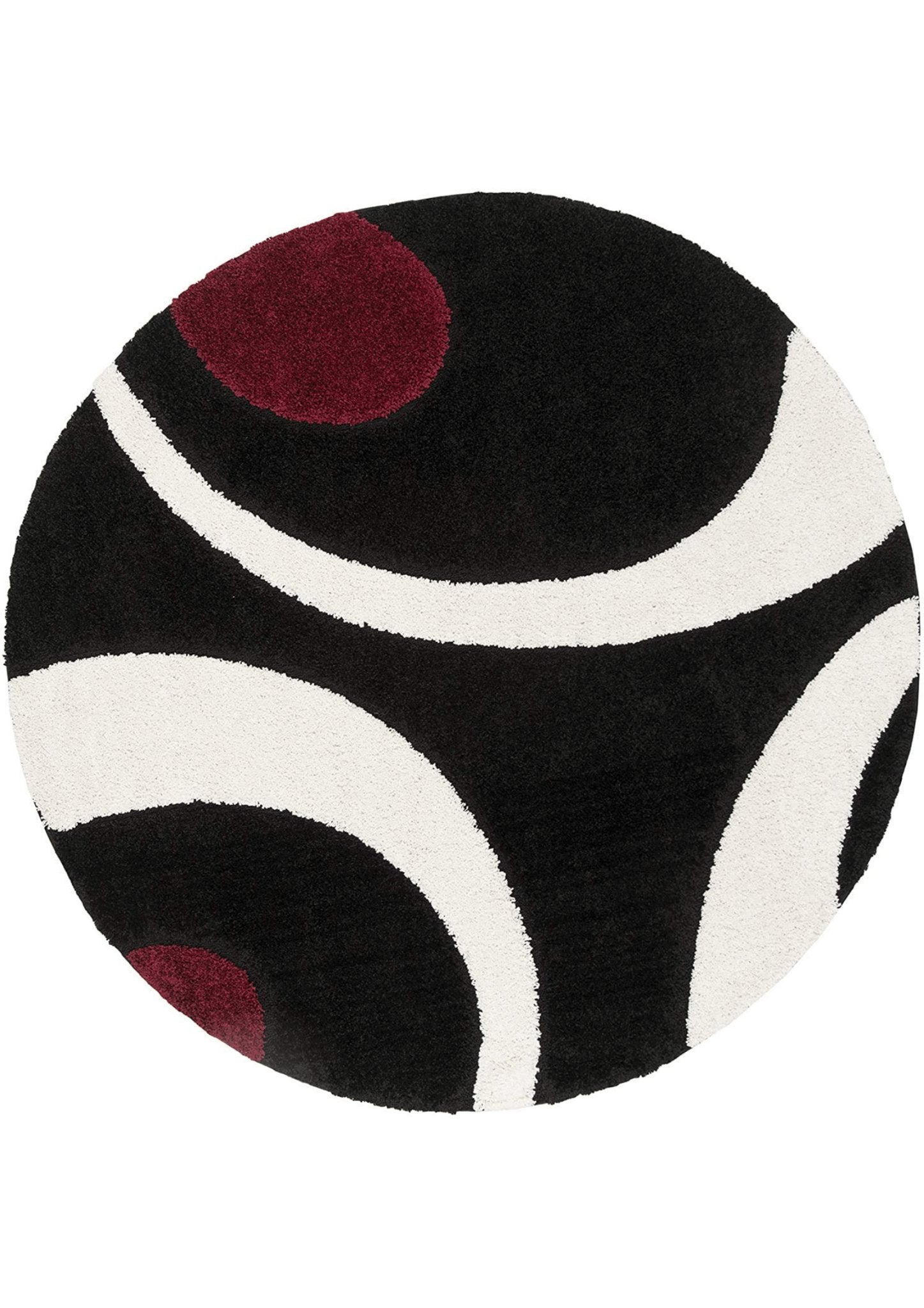 Curves and Circles Modern Abstract Rug - Nestern