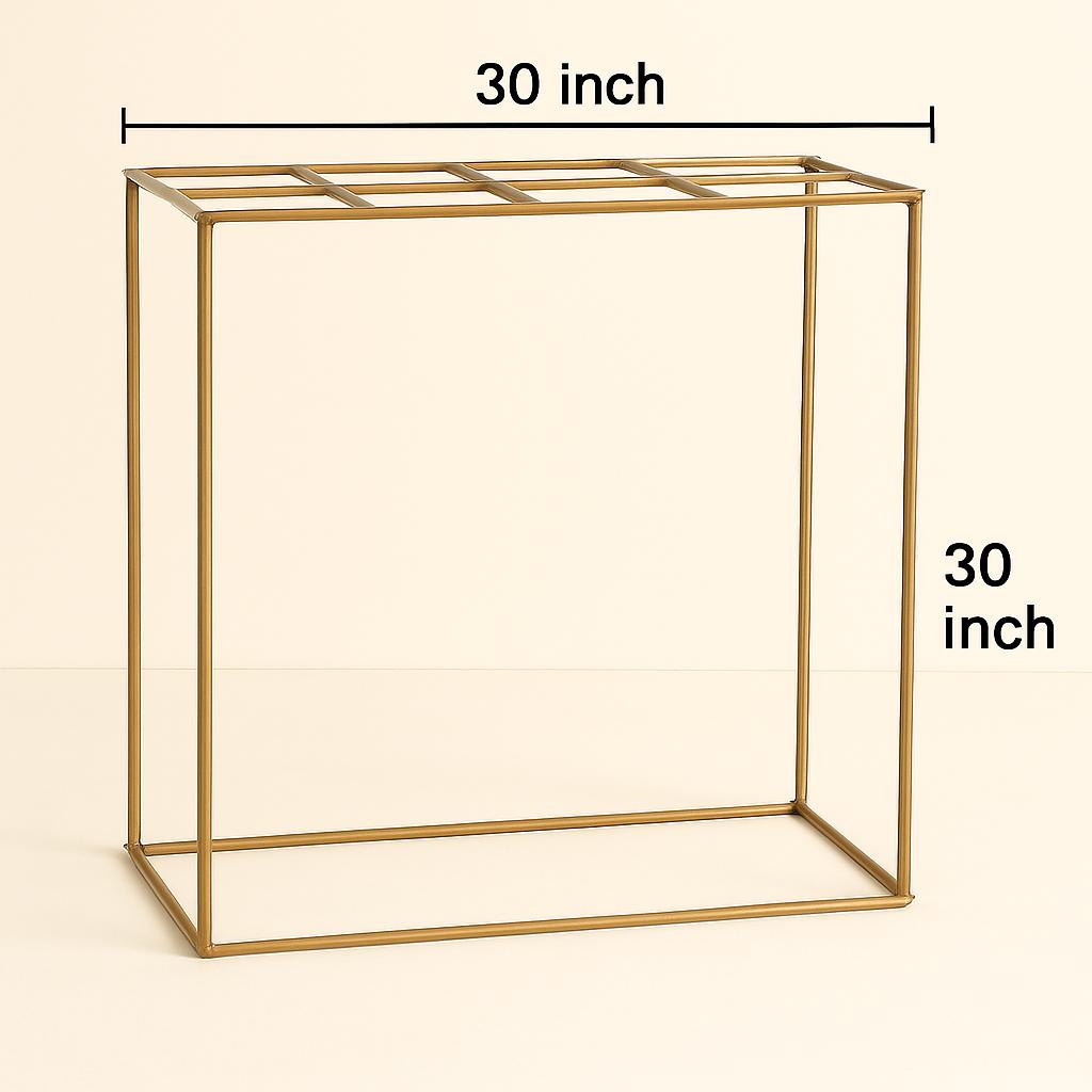 Elegant Golden Metal Frame Stand for Idols & Decor