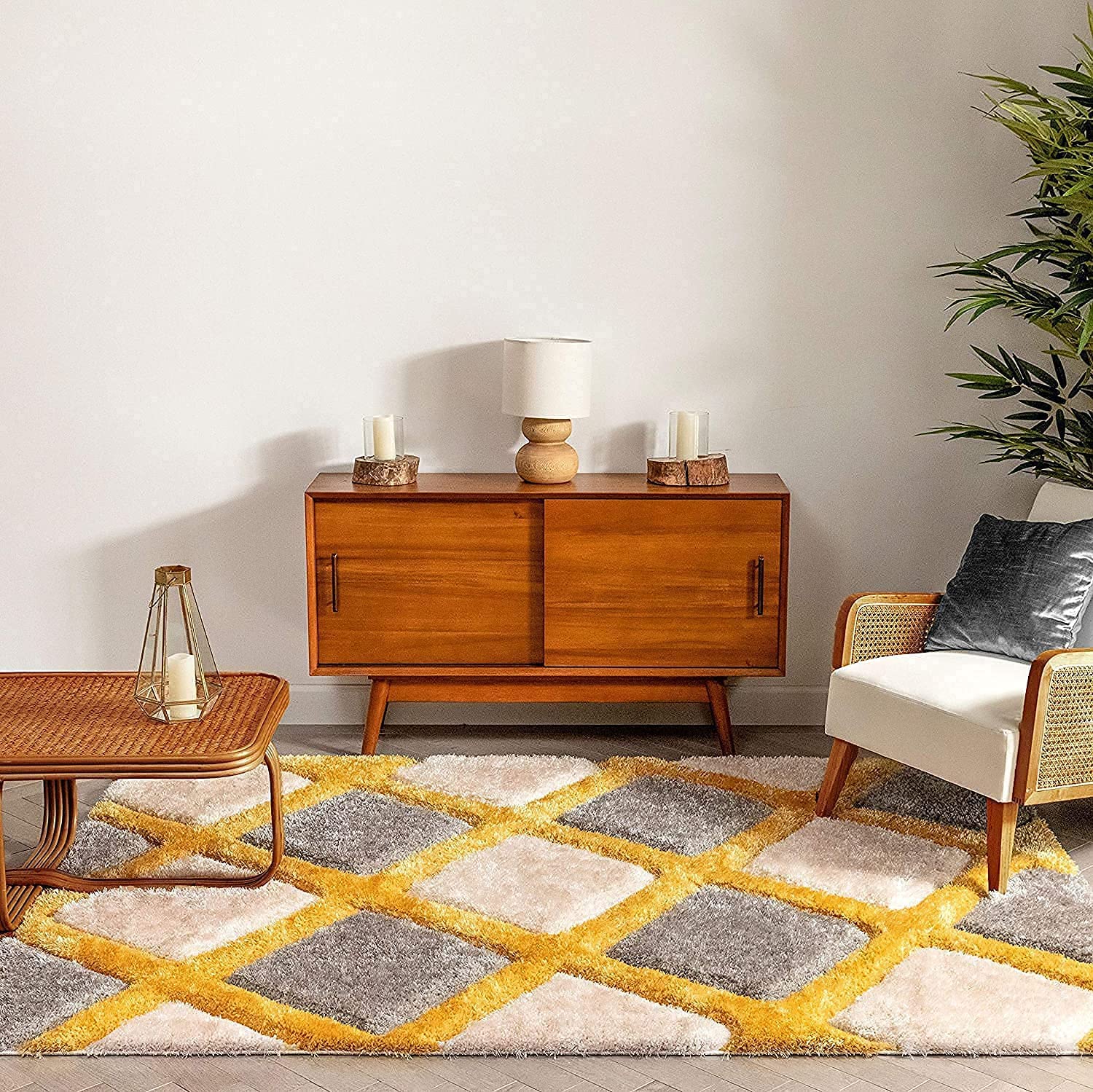 Diamond Harmony Geometric Rug - Nestern