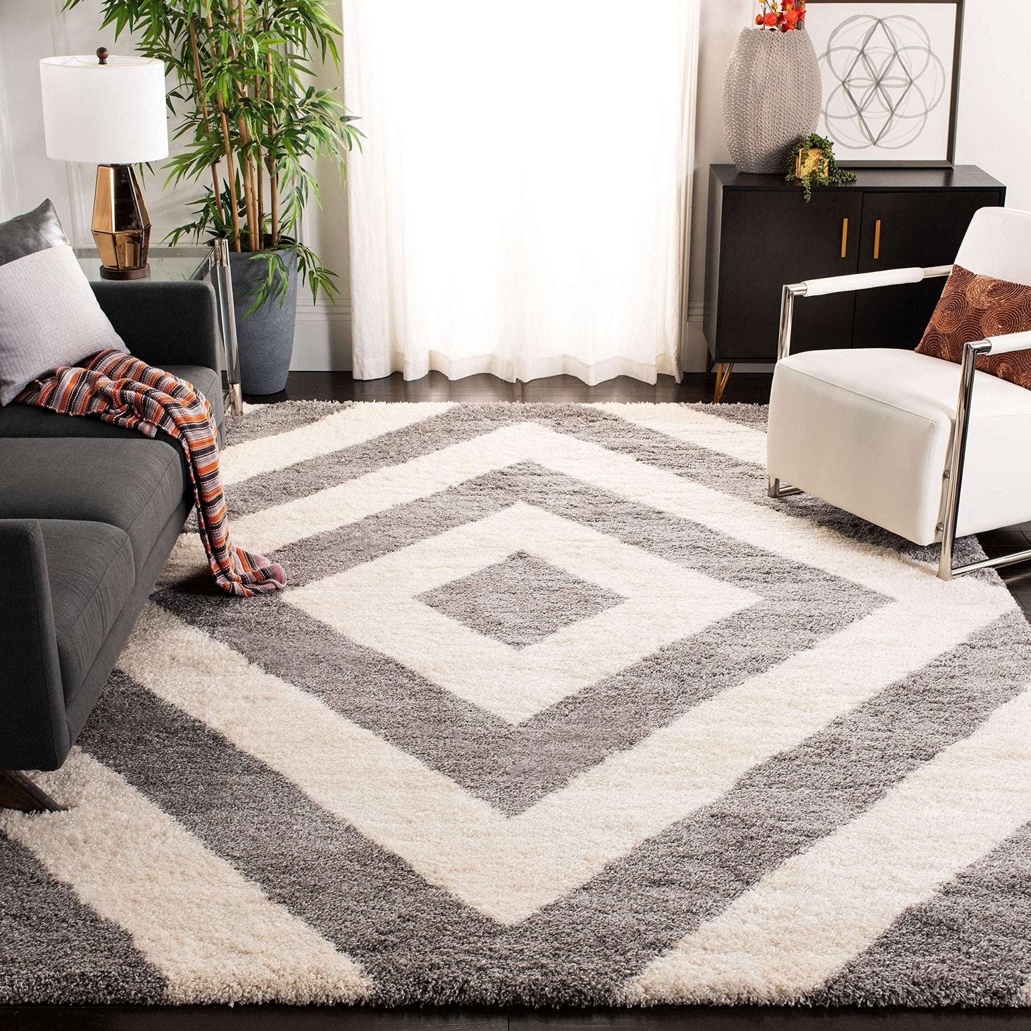 Diamond Illusion Geometric Rug - Nestern