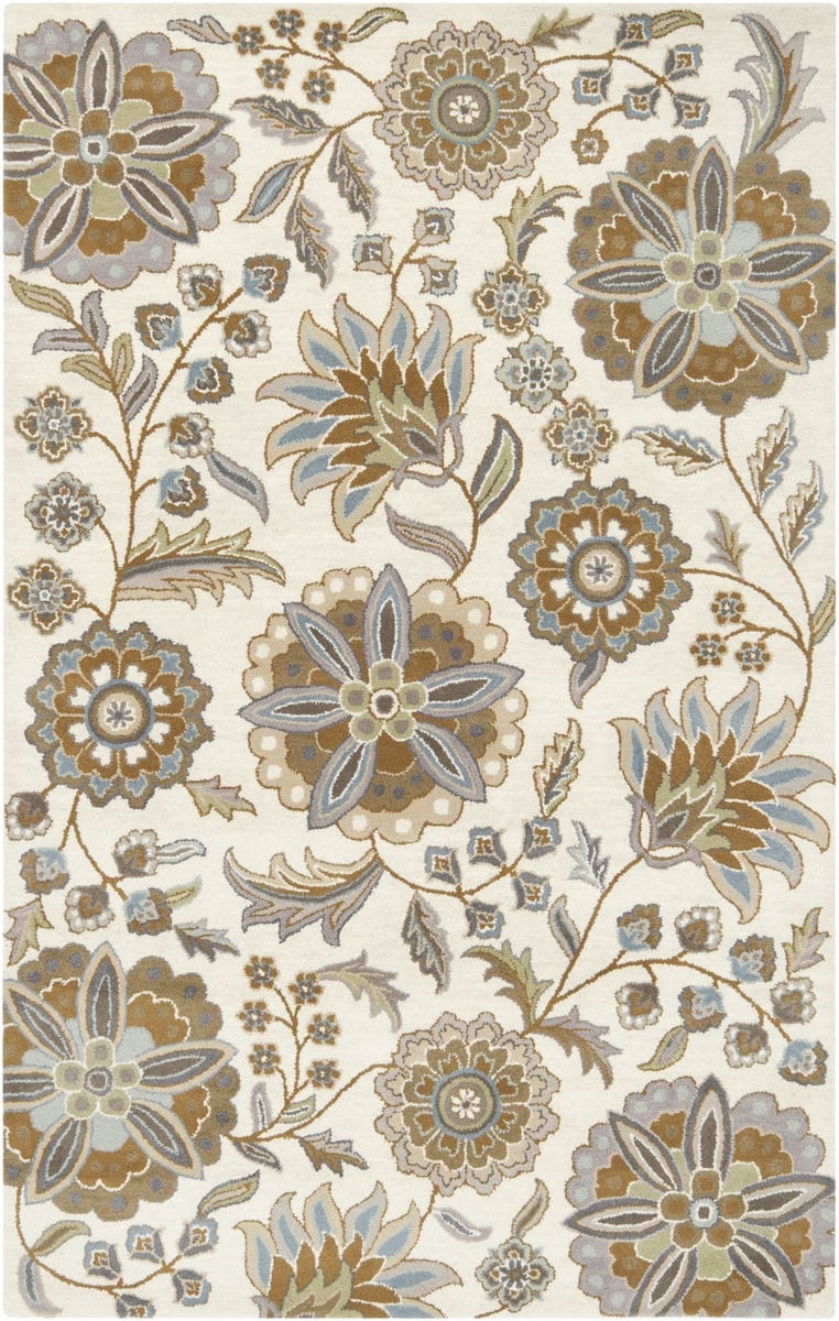 Elegant Floral Pattern Area Rug - Switzerland Wool Collections - Custom Sizes - Nestern