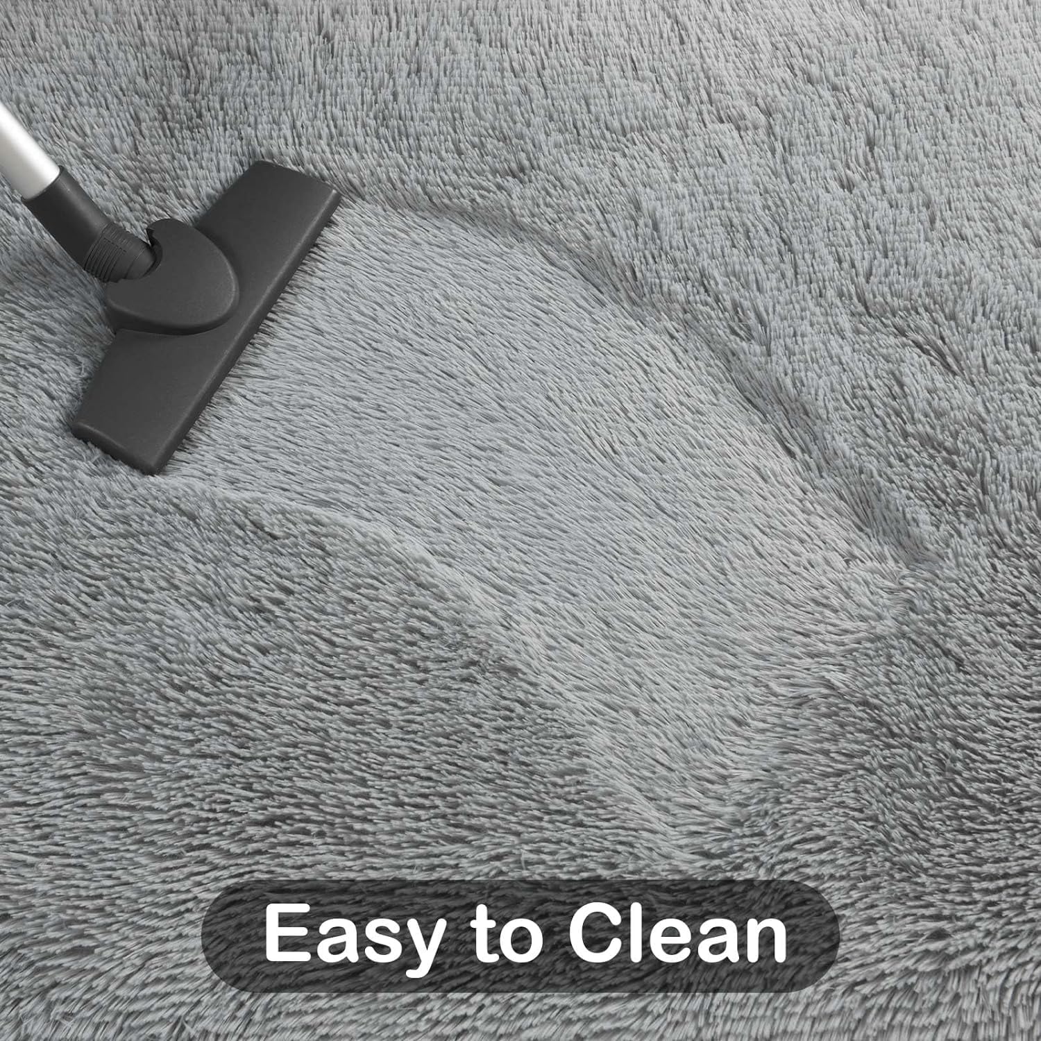 Fluffy Grey Rug - Nestern