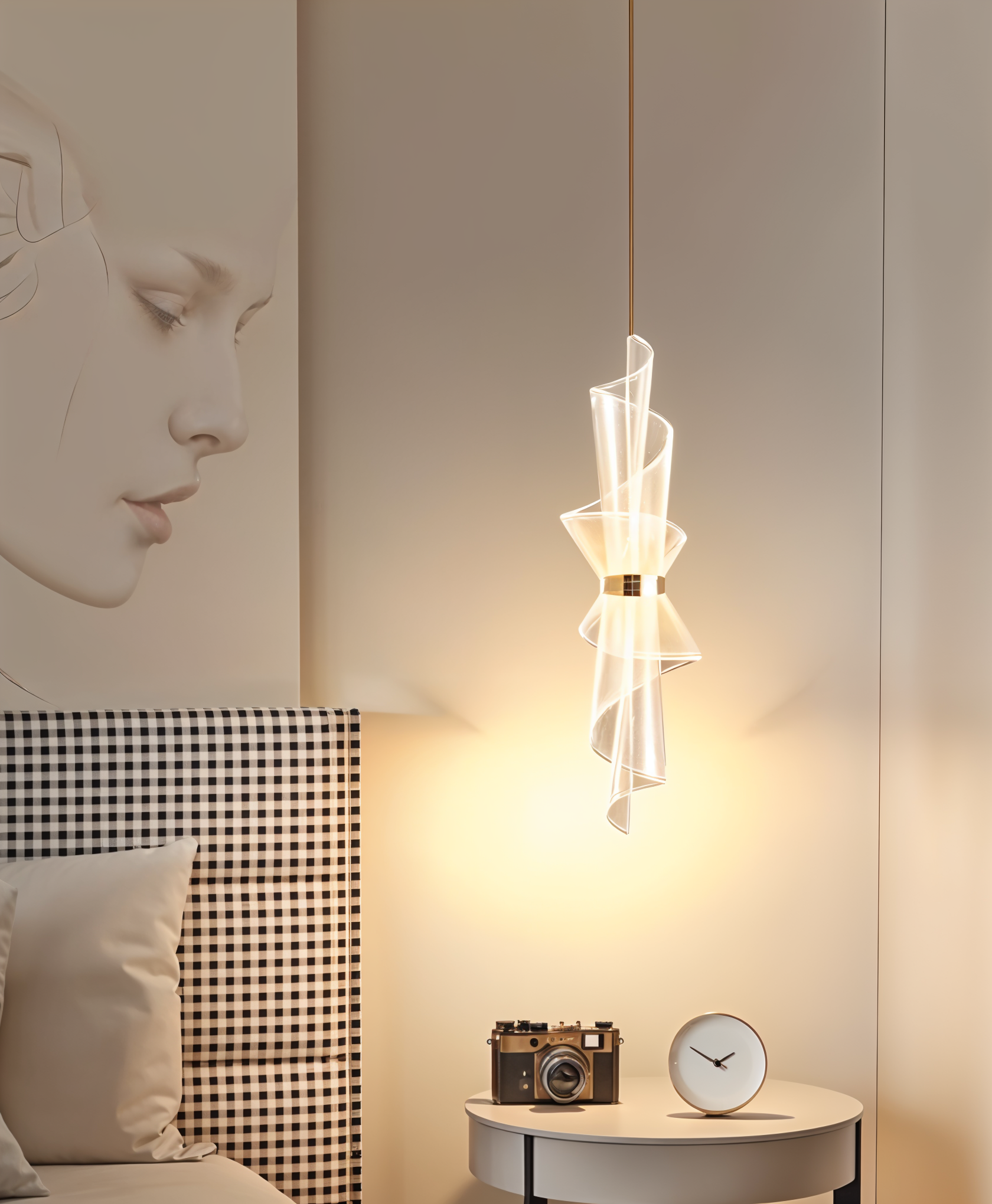 Modern Spiral Pendant Light – Elegant Decorative Lighting for Bedrooms and Living Spaces