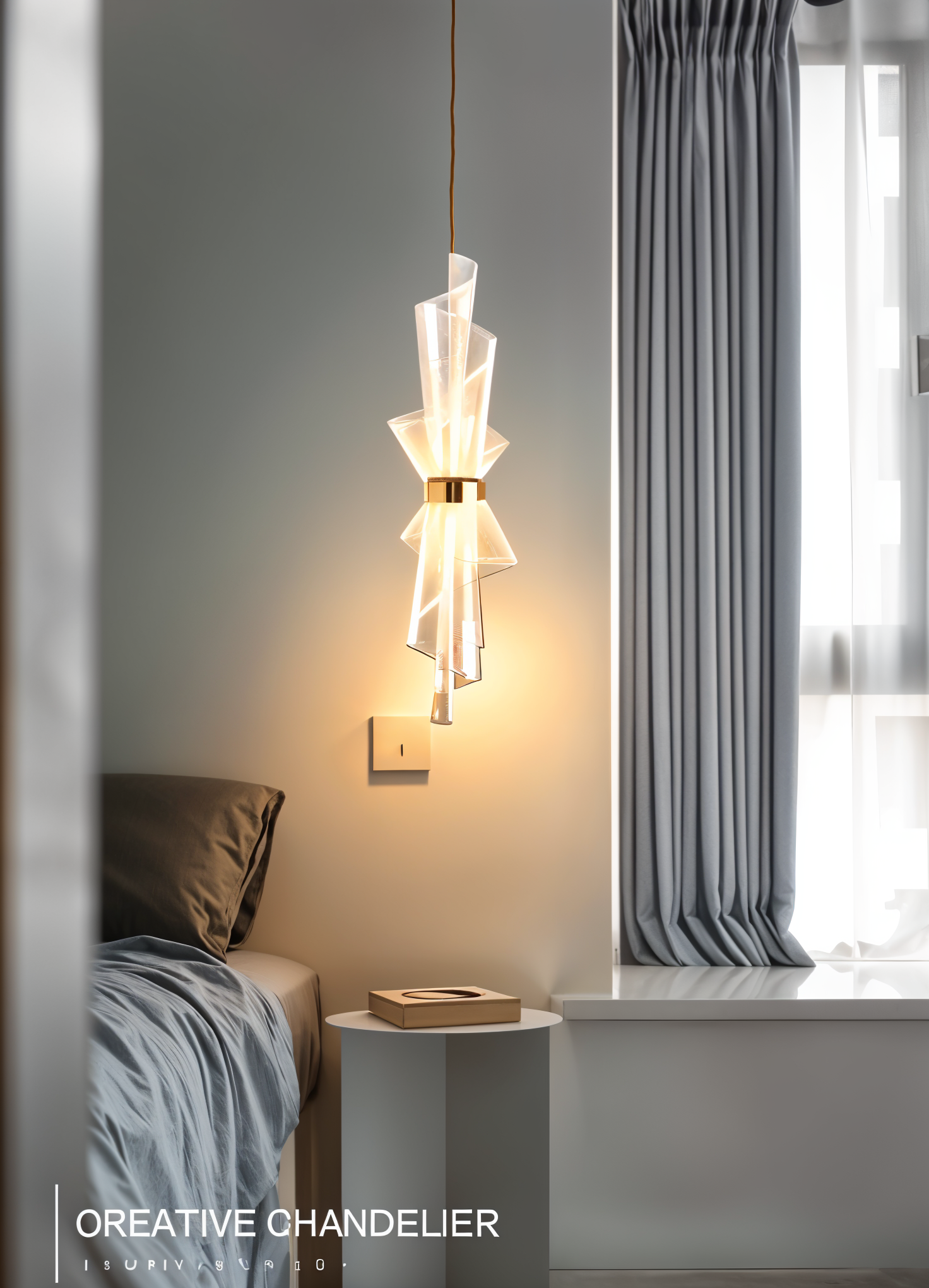 Modern Spiral Pendant Light – Elegant Decorative Lighting for Bedrooms and Living Spaces
