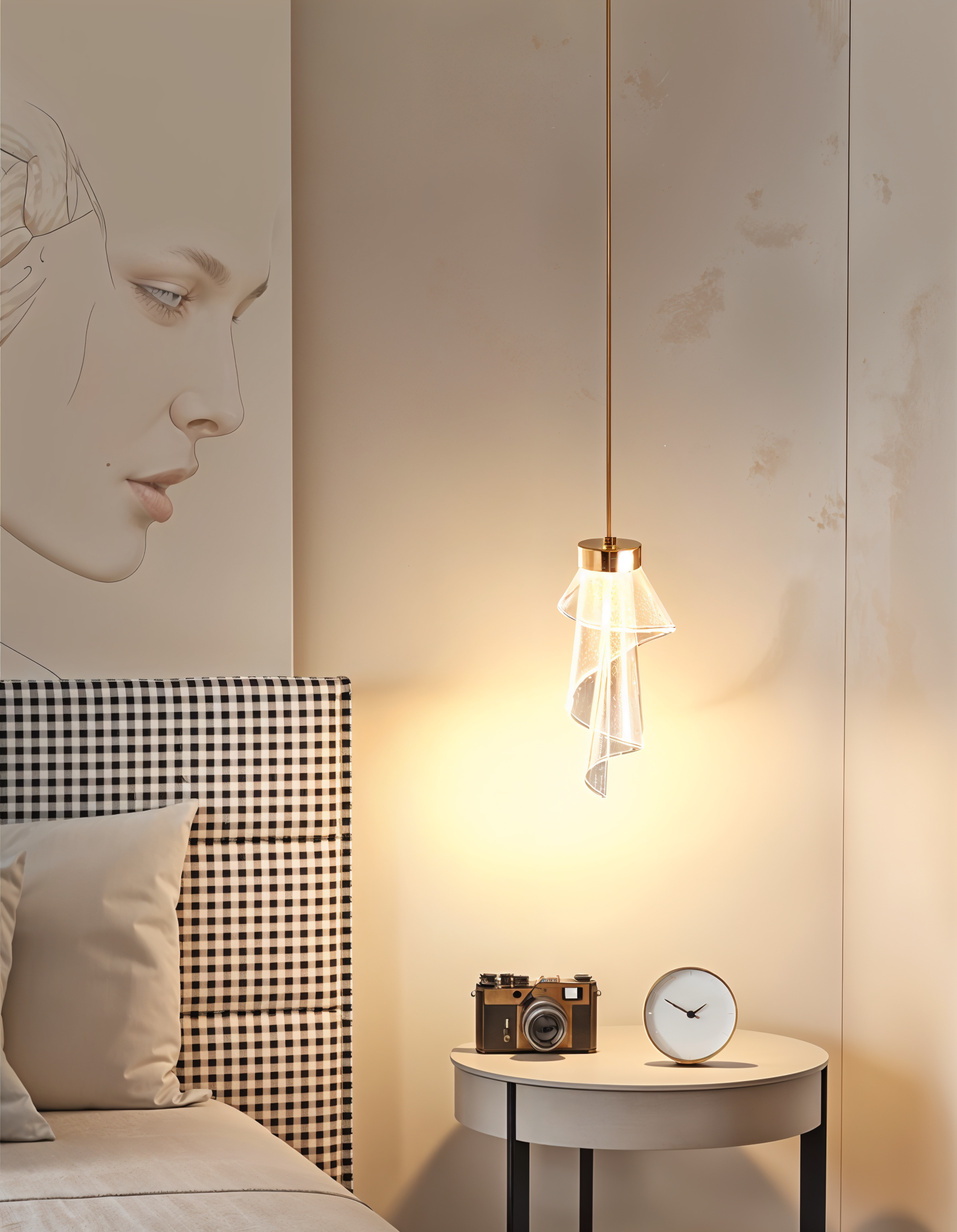 Modern Spiral Pendant Light – Elegant Decorative Lighting for Bedrooms and Living Spaces