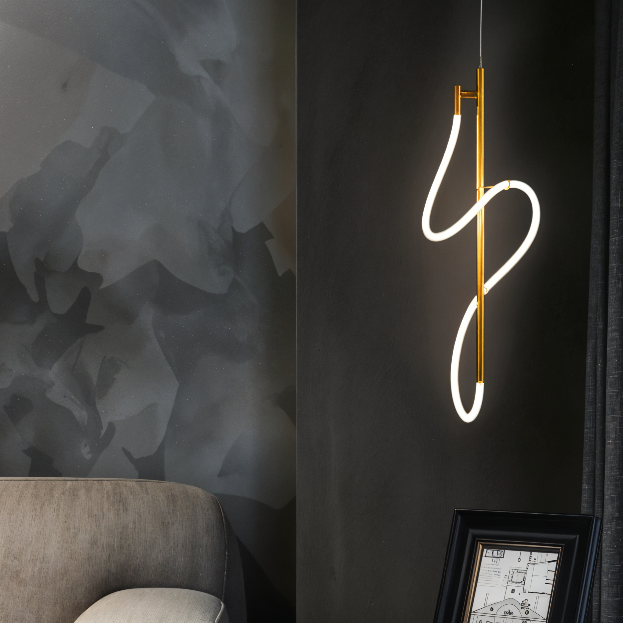 Model 8278 LED Pendant Light – Artistic Design with Premium Metal Finish-8278