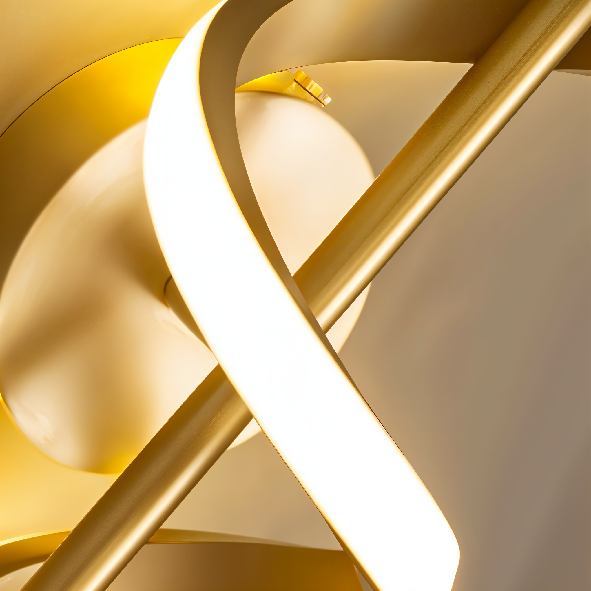 3C LED Luxurious Spiral Pendant Light with GD Metal Finish