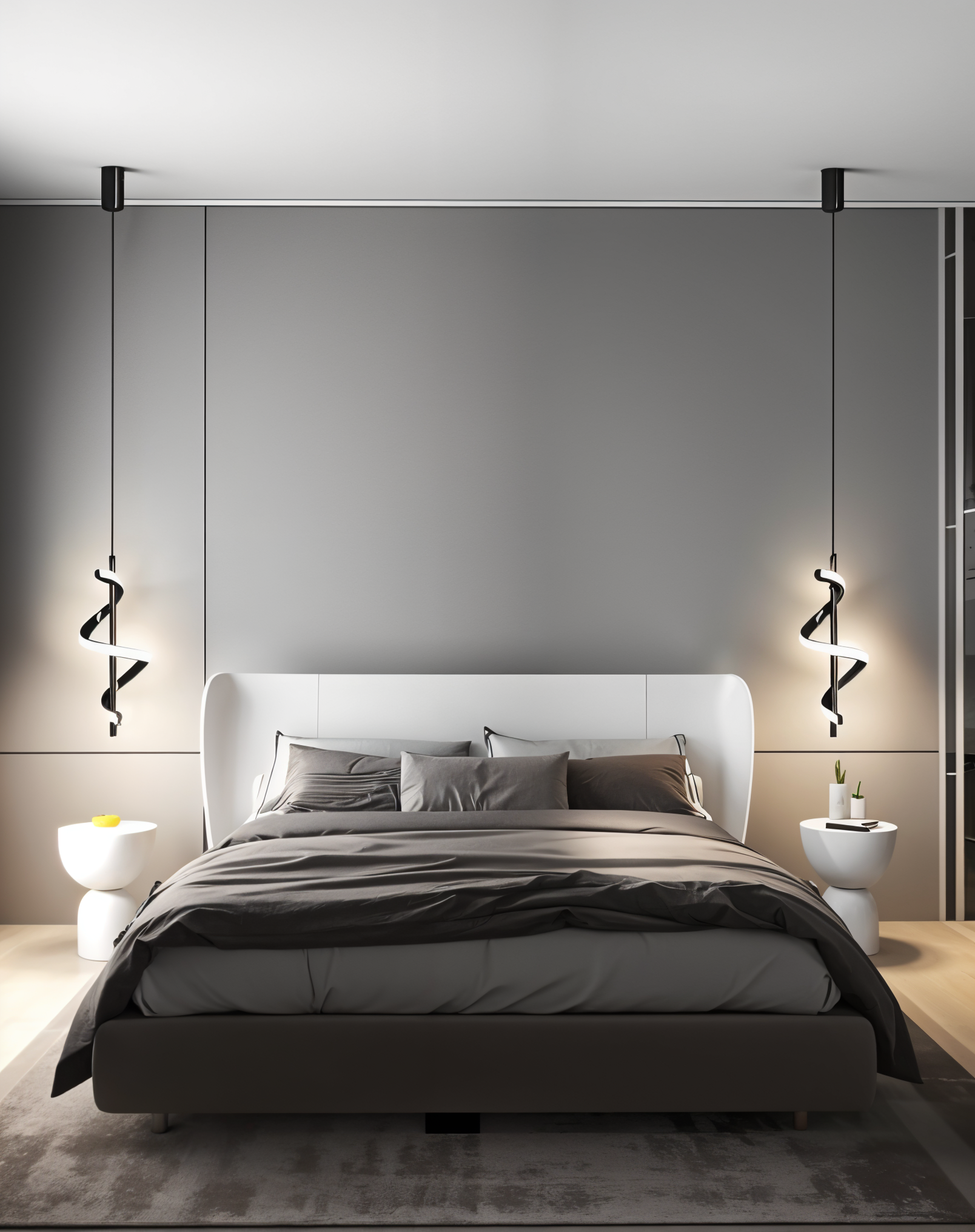 3C LED Luxurious Spiral Pendant Light with GD Metal Finish