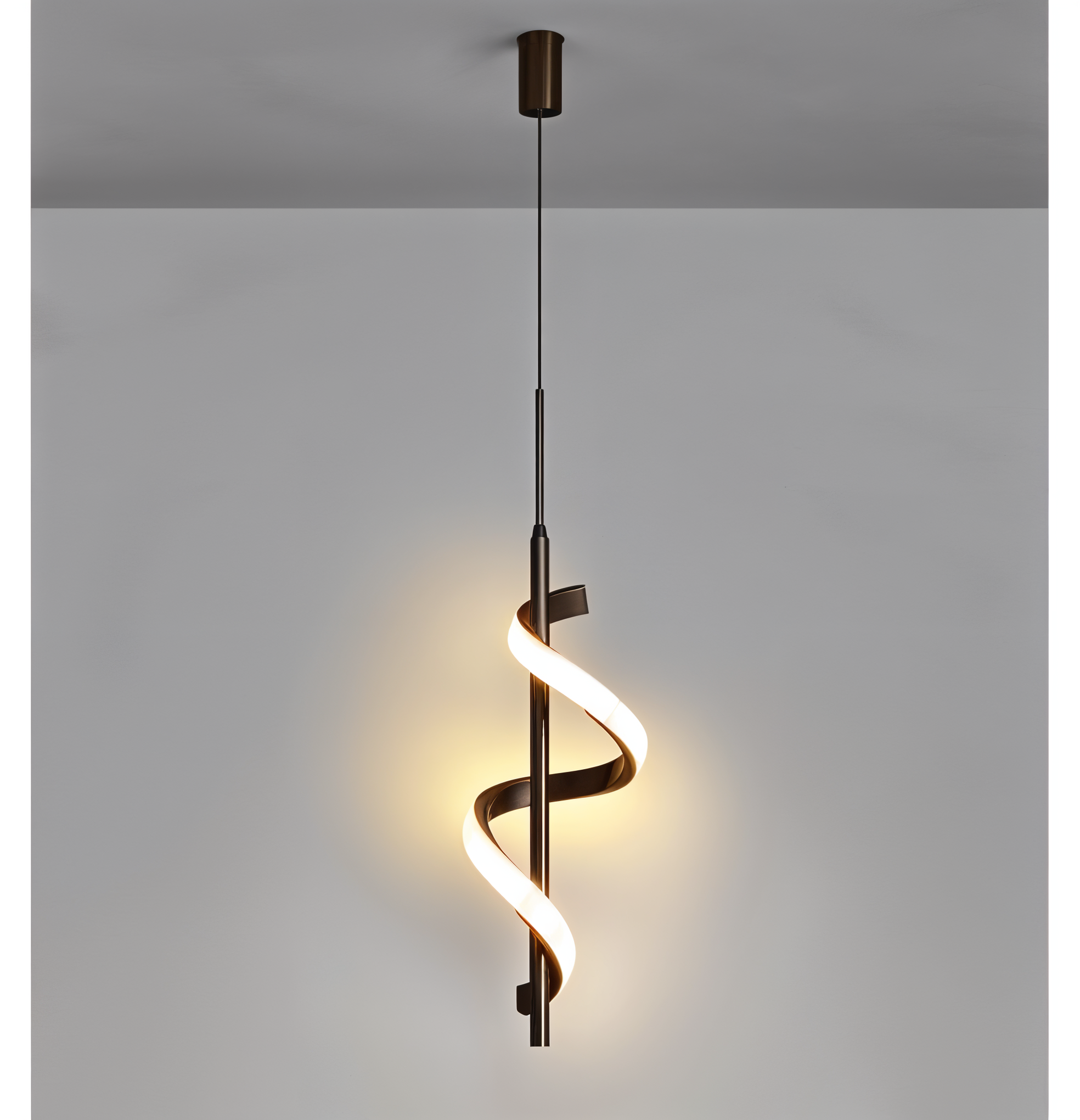 3C LED Luxurious Spiral Pendant Light with GD Metal Finish