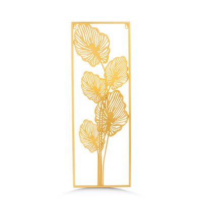 Gold Metal Leaf Wall Art - Nestern