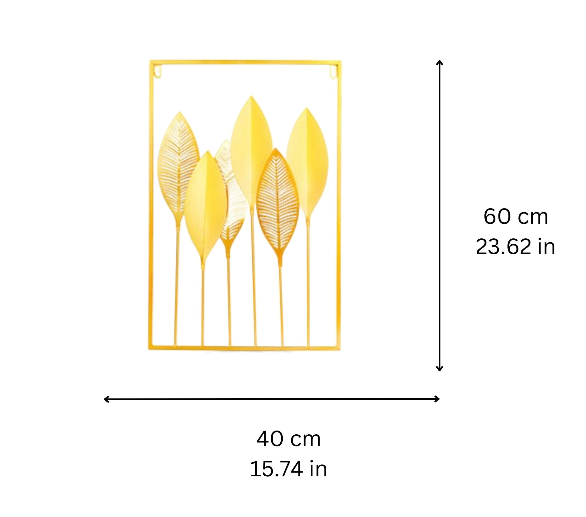 Gold Metal Leaf Wall Art - Nestern