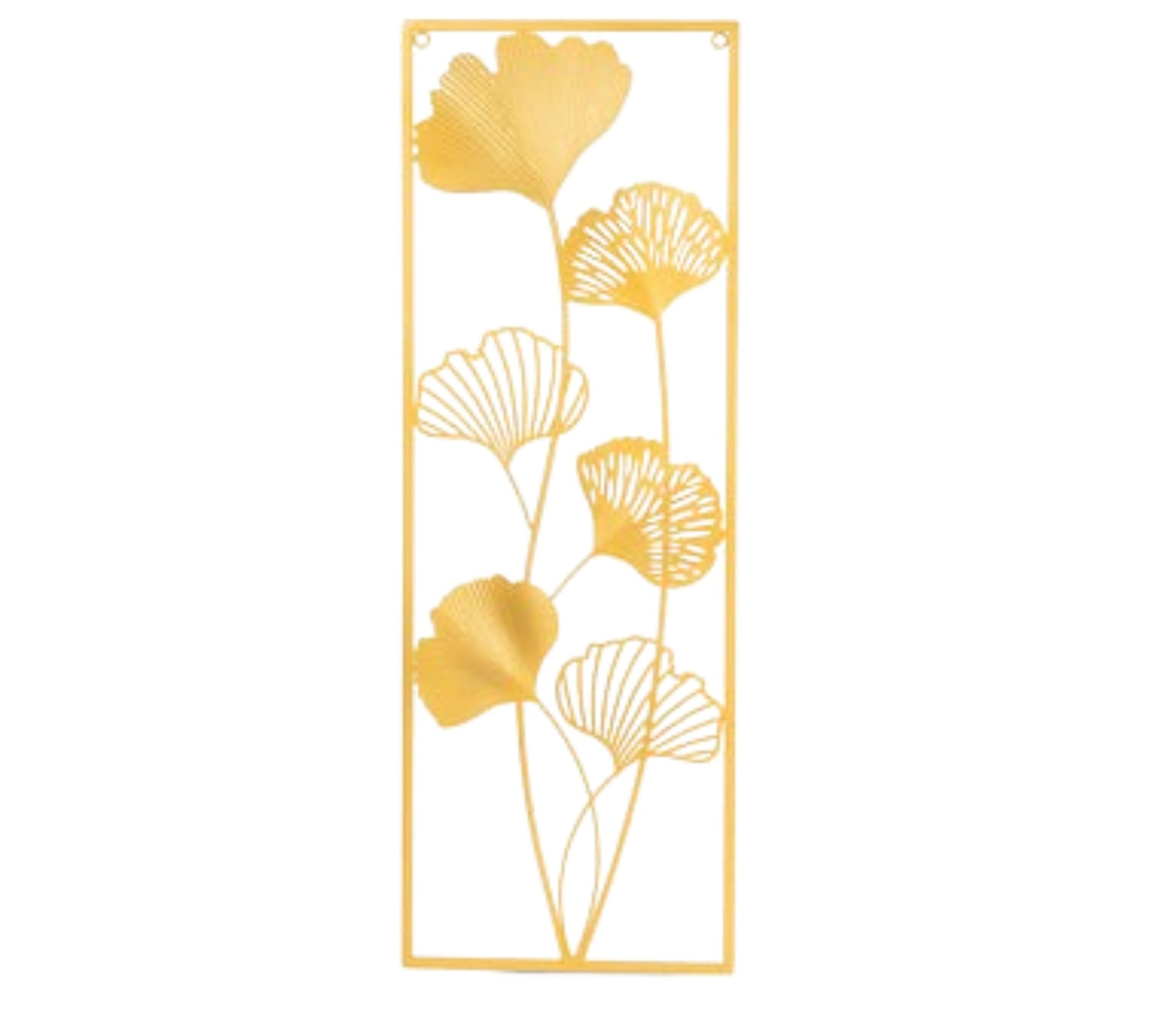 Gold Metal Leaf Wall Art - Nestern