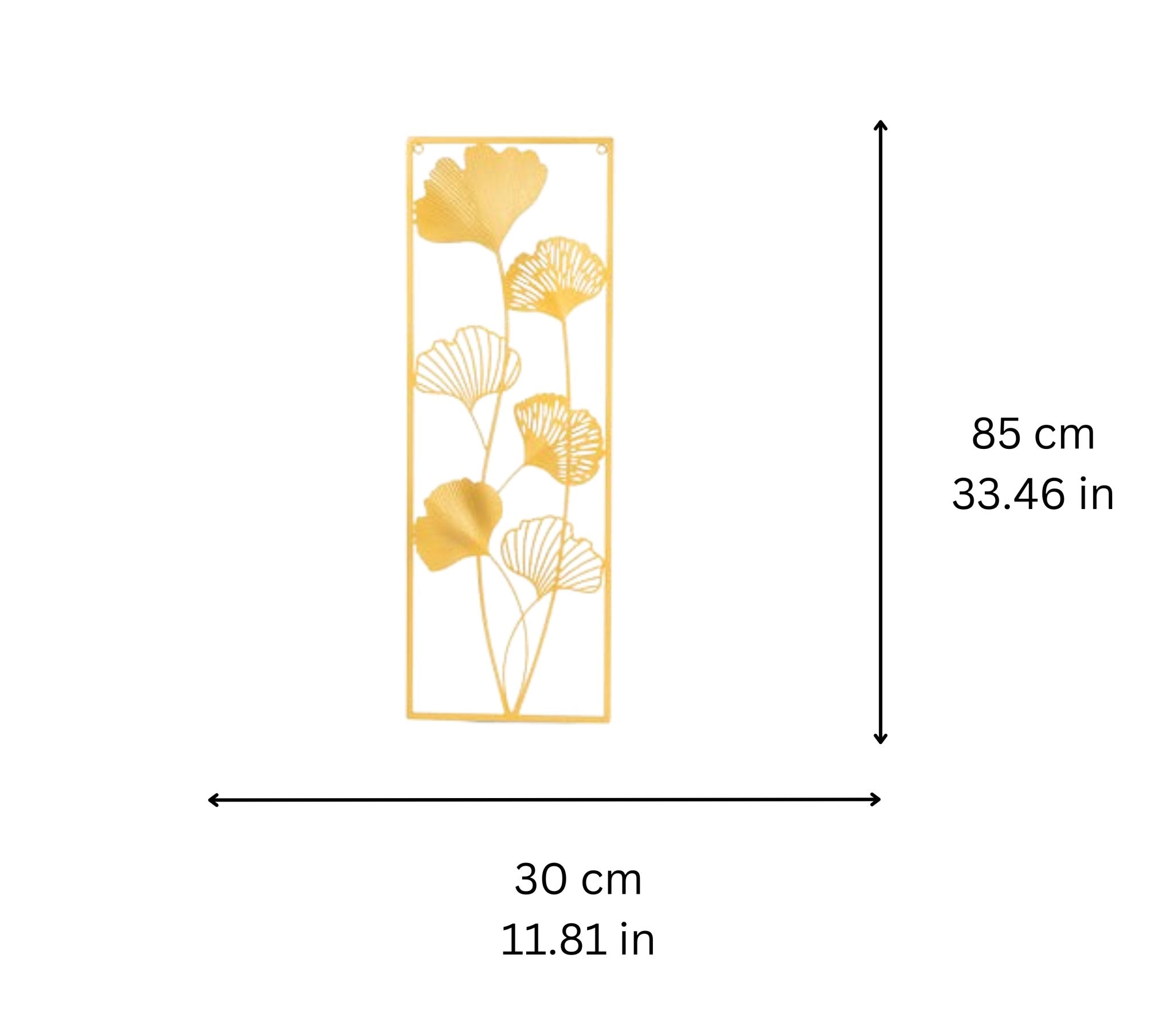 Gold Metal Leaf Wall Art - Nestern