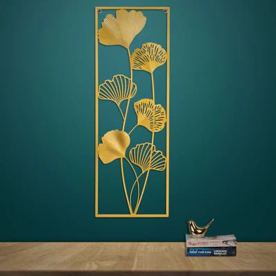 Gold Metal Leaf Wall Art - Nestern