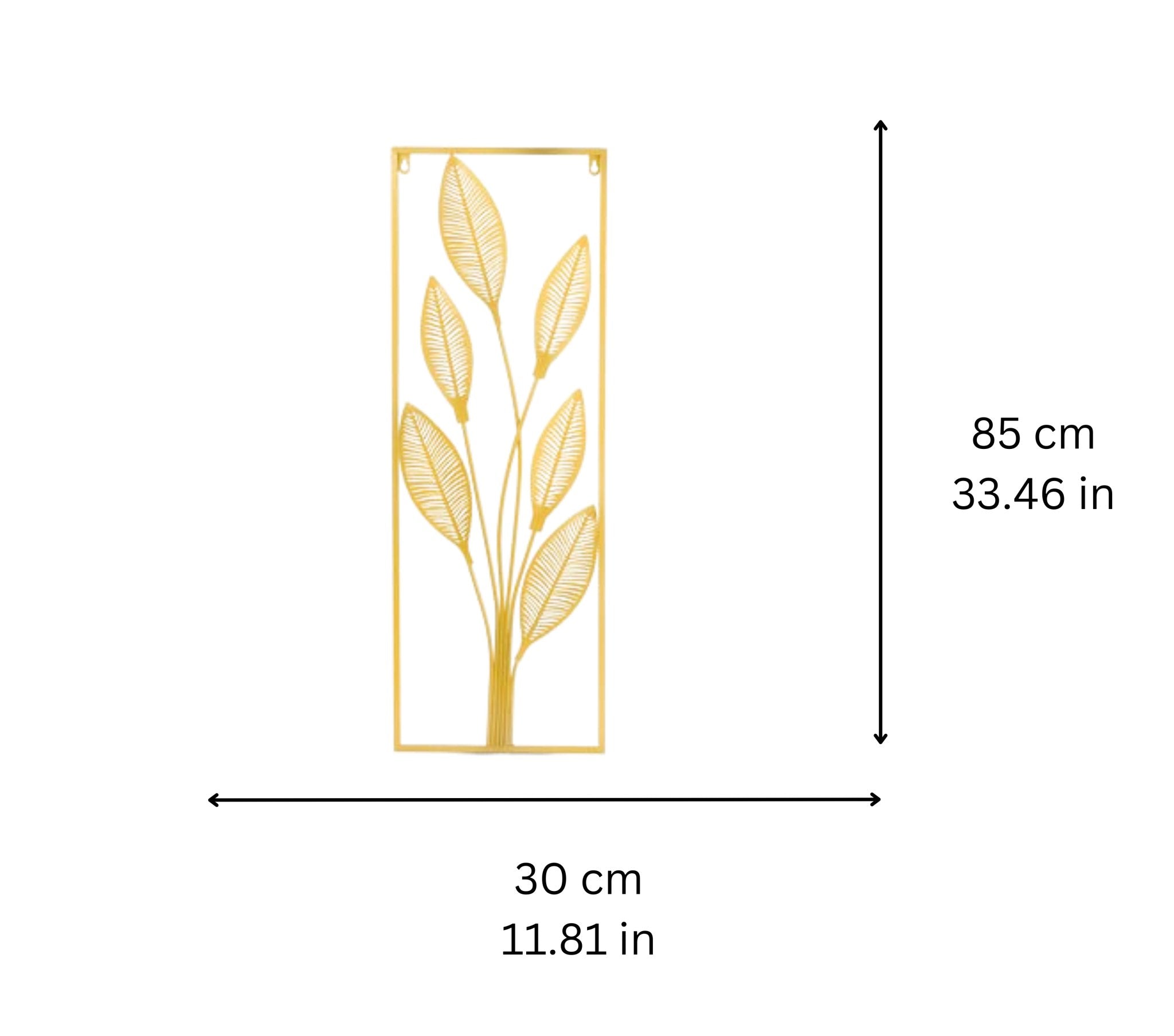 Gold Metal Leaf Wall Art - Nestern