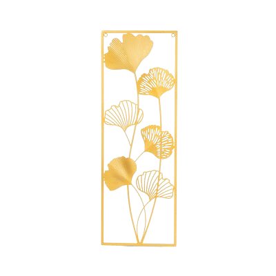 Gold Metal Leaf Wall Art - Nestern
