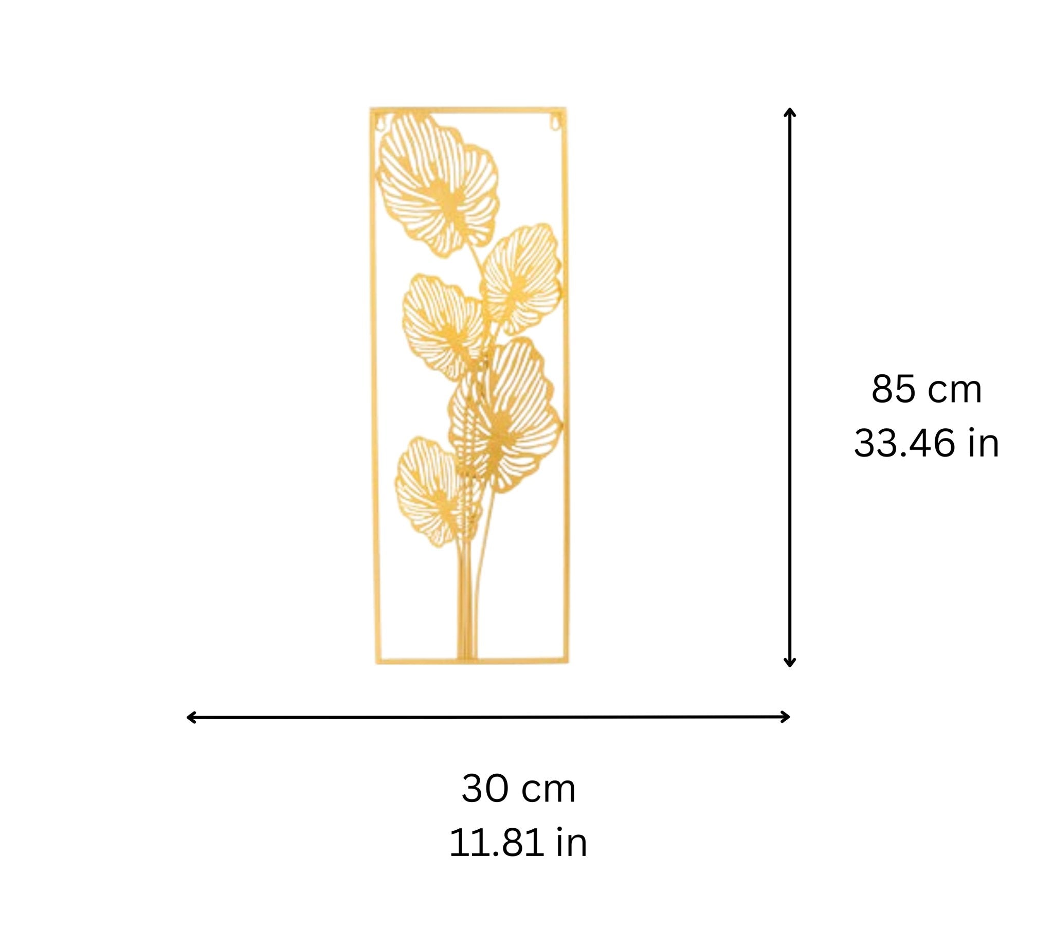 Gold Metal Leaf Wall Art - Nestern